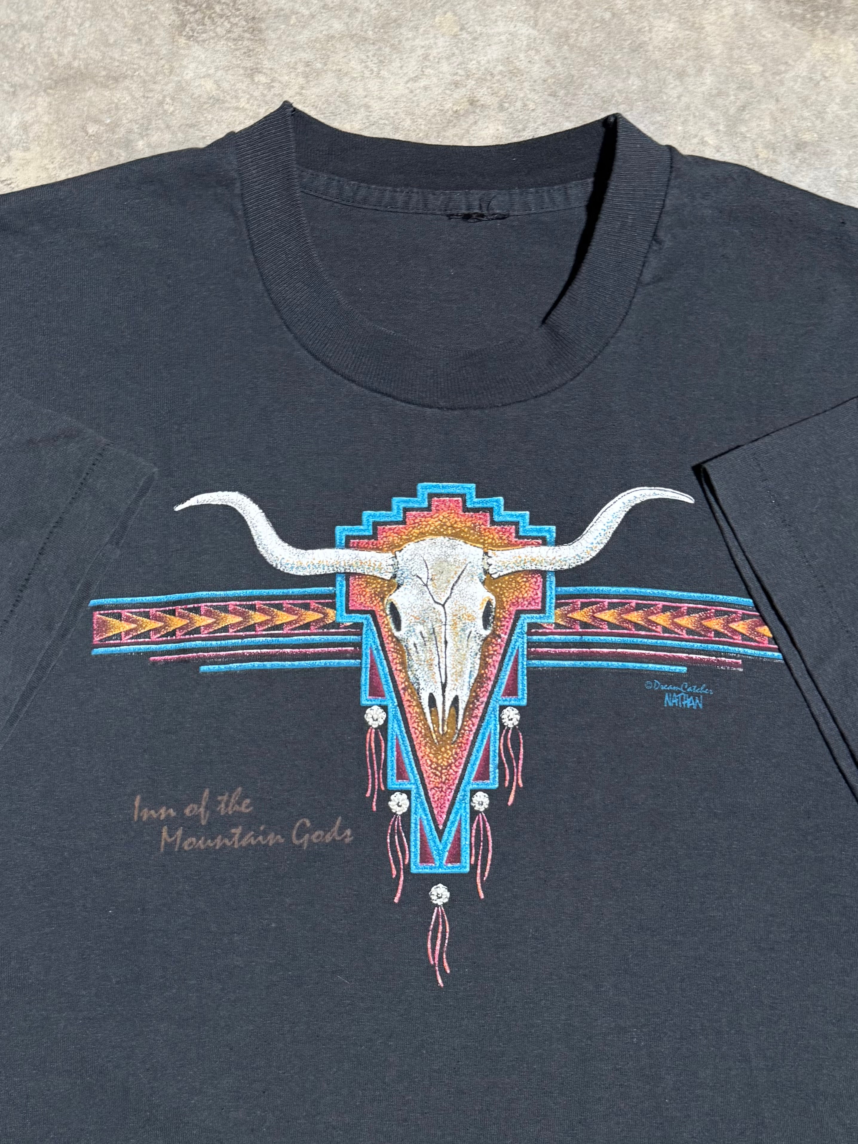 Vintage 90s Longhorn Skull Tee (L)