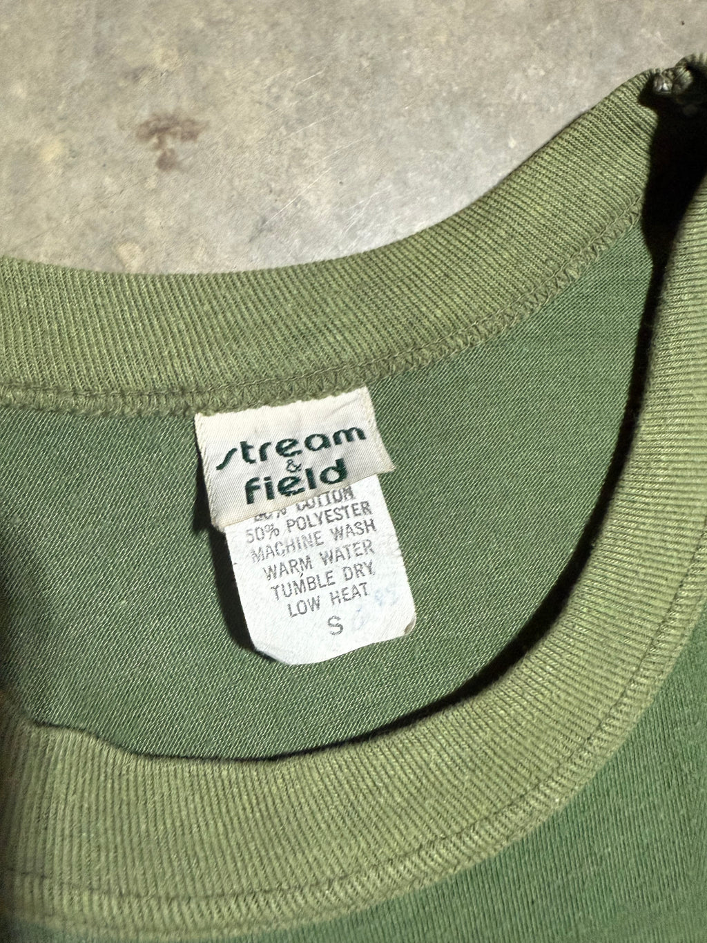 Vintage 70s Camo Sleeve Turkey T-Shirt (XS)