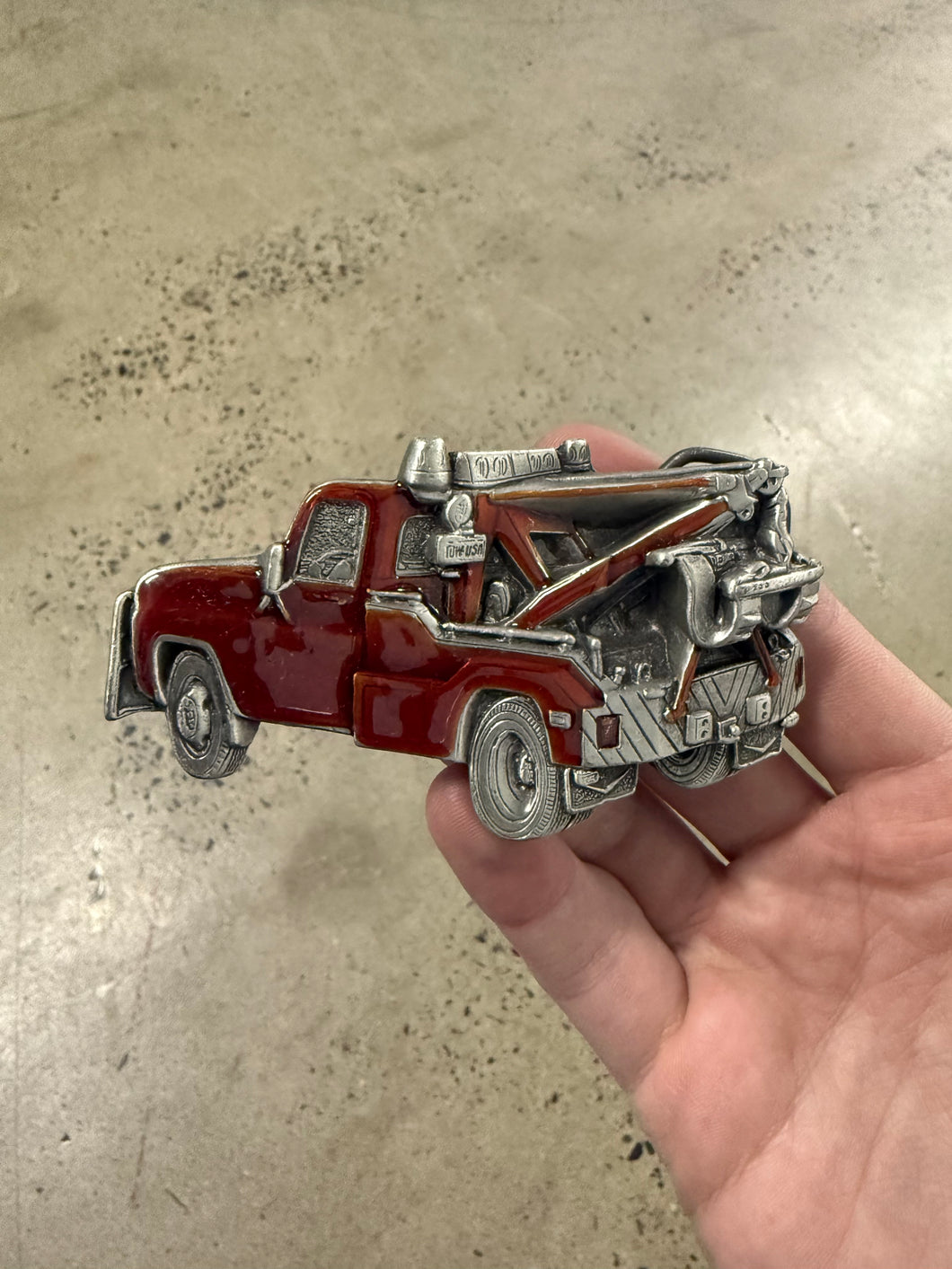Vintage Tow Truck Belt Buckle