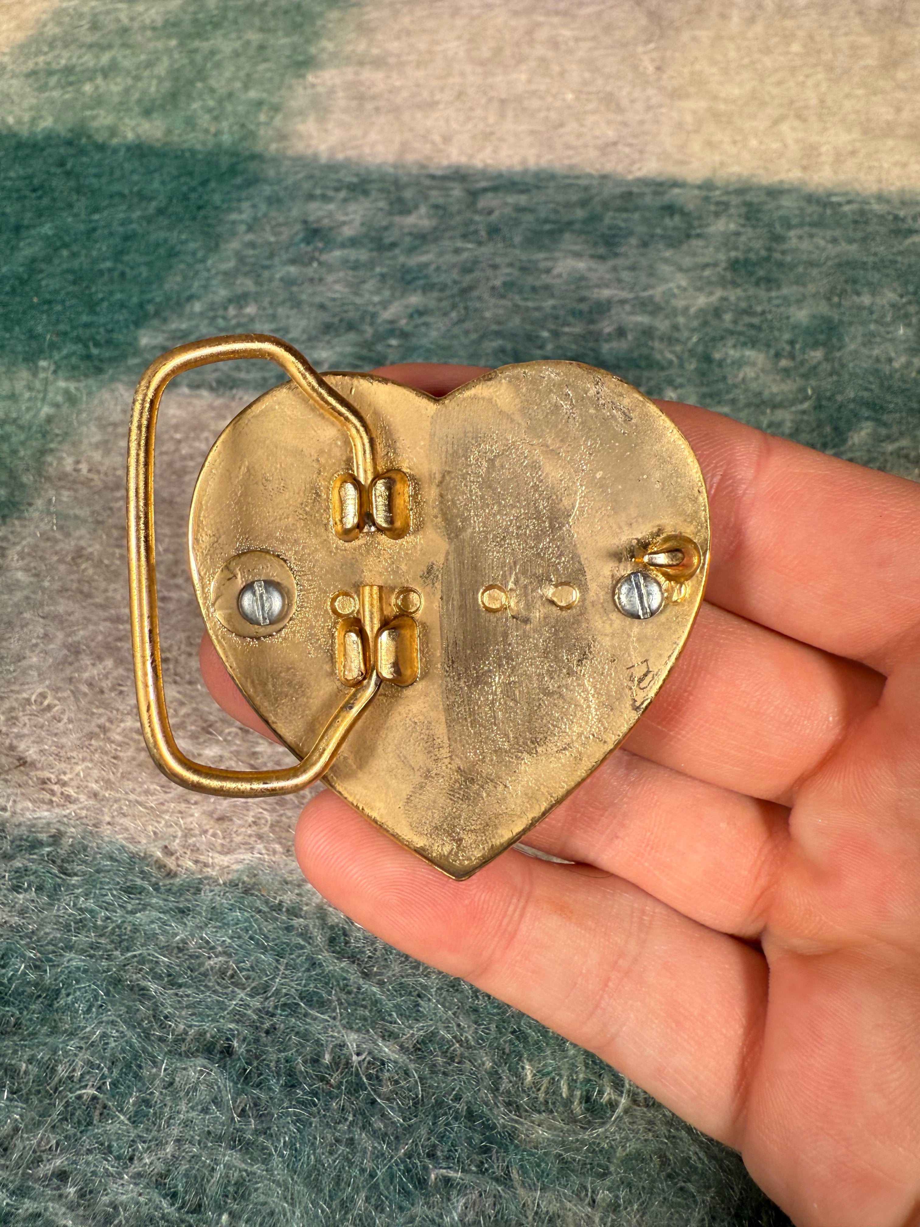 Vintage Horse Heart Belt Buckle