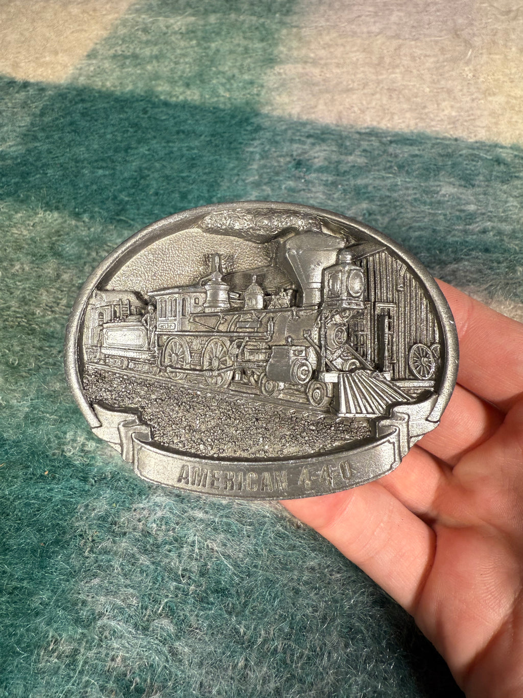 Vintage American 440 Train Belt Buckle