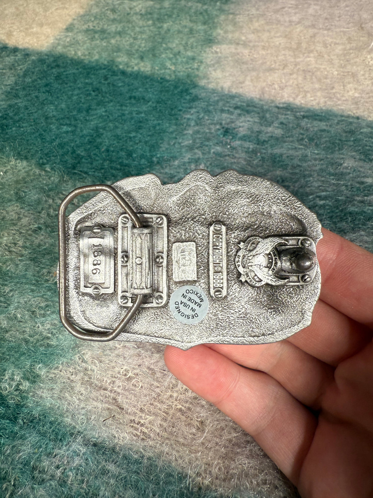 Vintage Korean War Veteran Belt Buckle