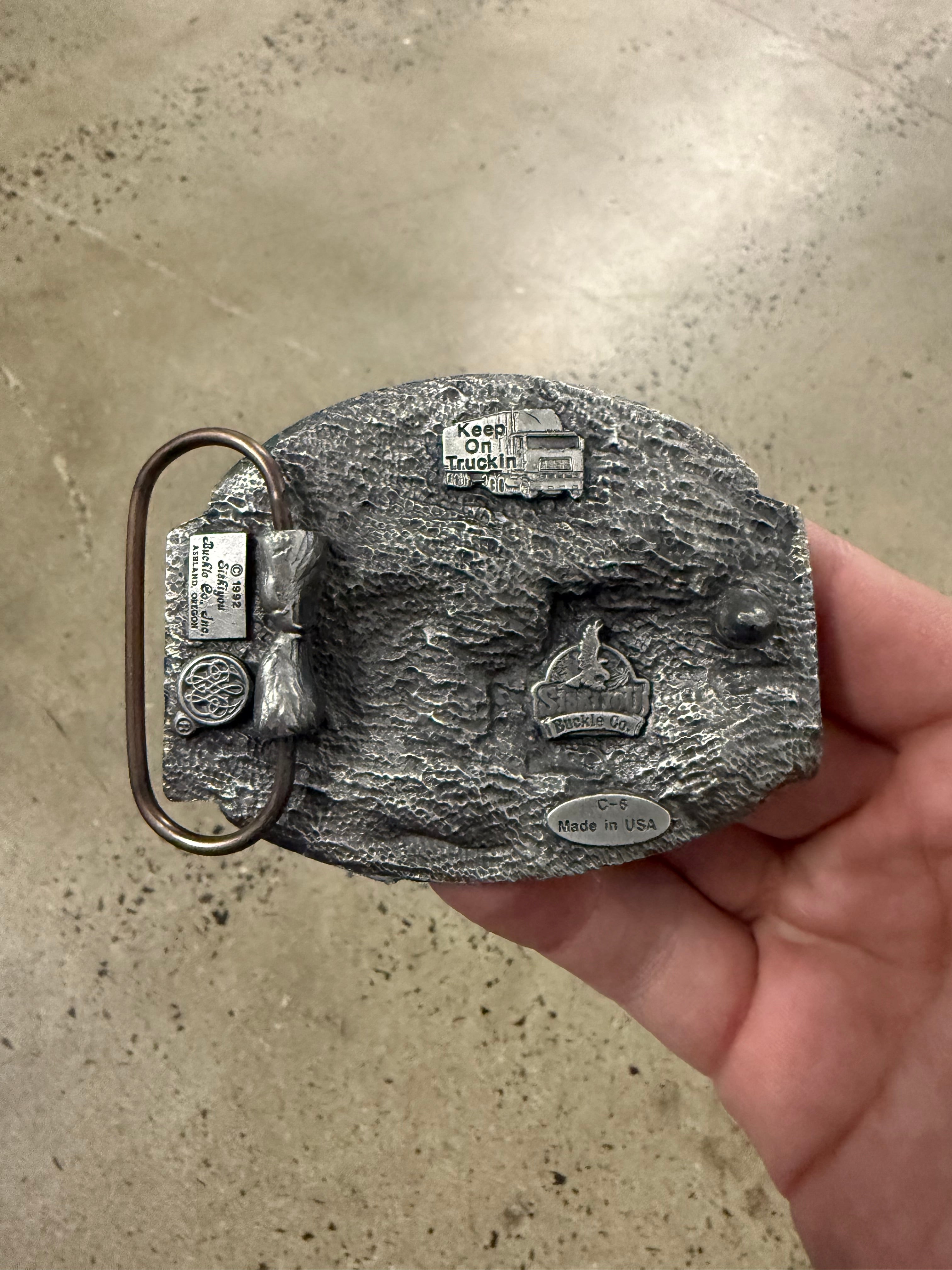 Vintage King of the Road Trucker Belt Buckle