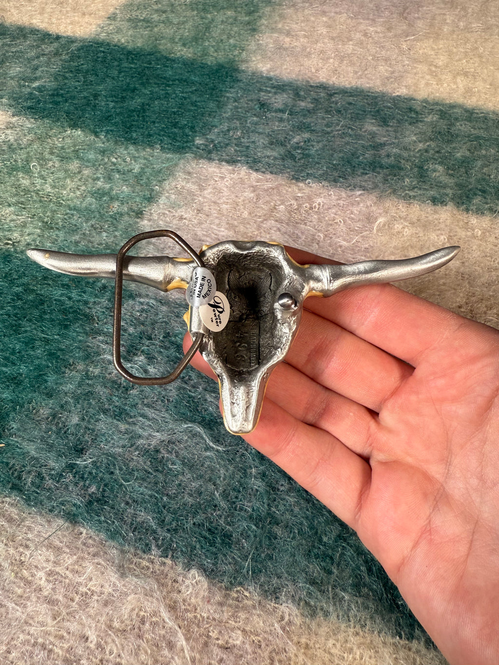 Vintage Longhorn Skull 3D Belt Buckle