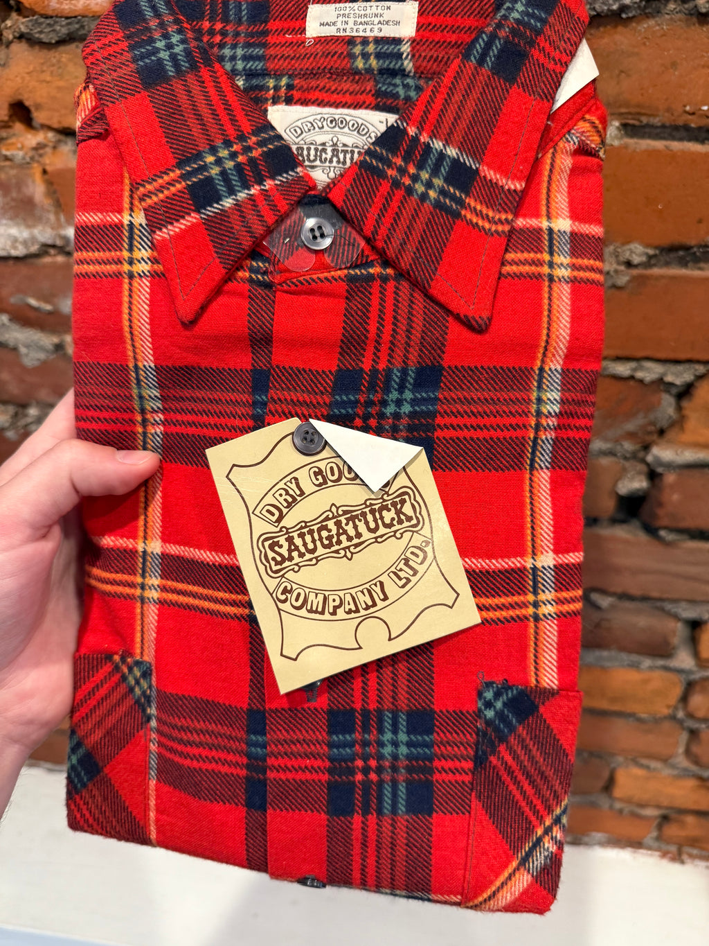 Vintage Saugatuck Unworn Red Flannel (L)