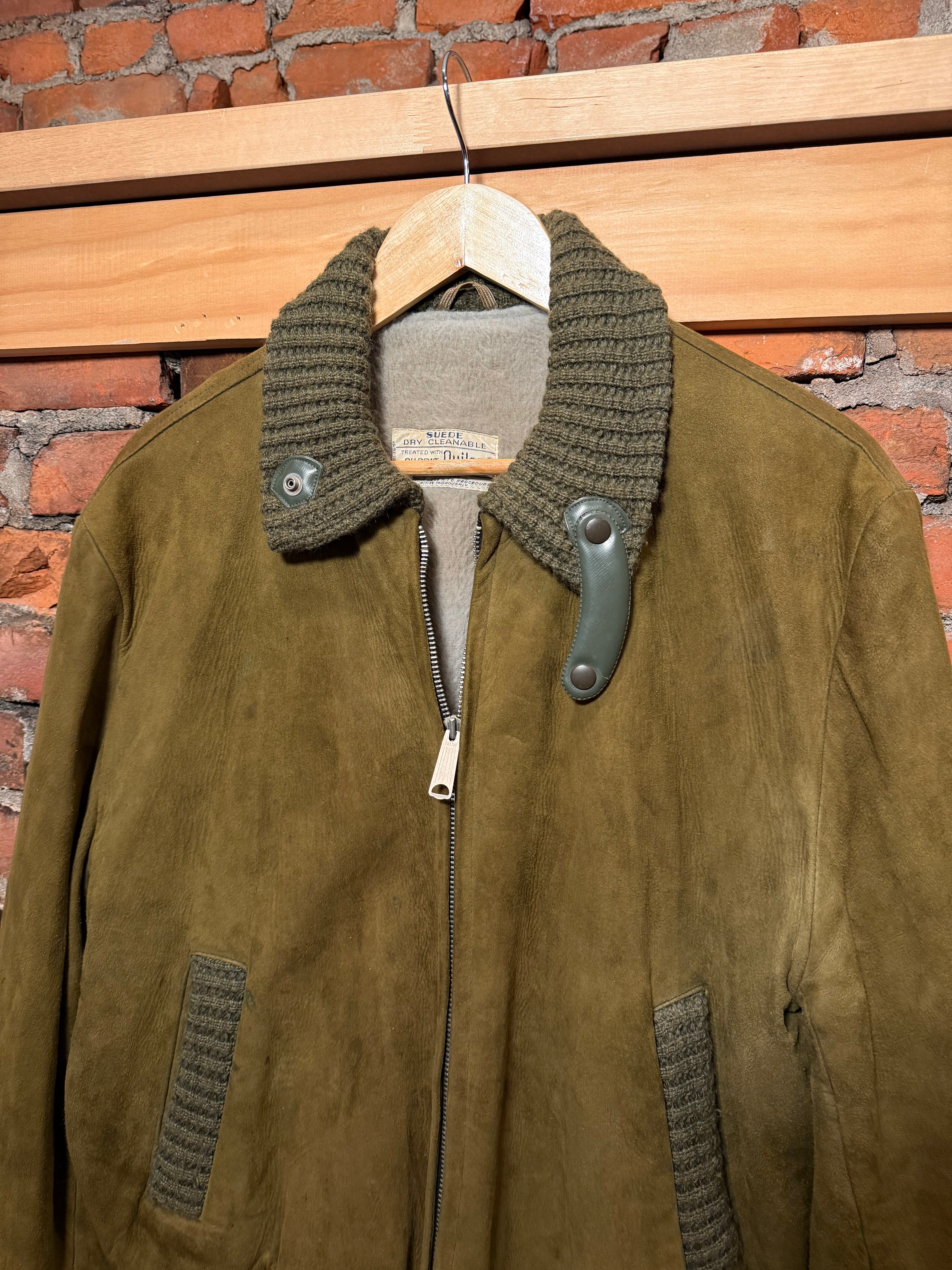 Vintage 1950s Suede DuPont Quilon Jacket (M)