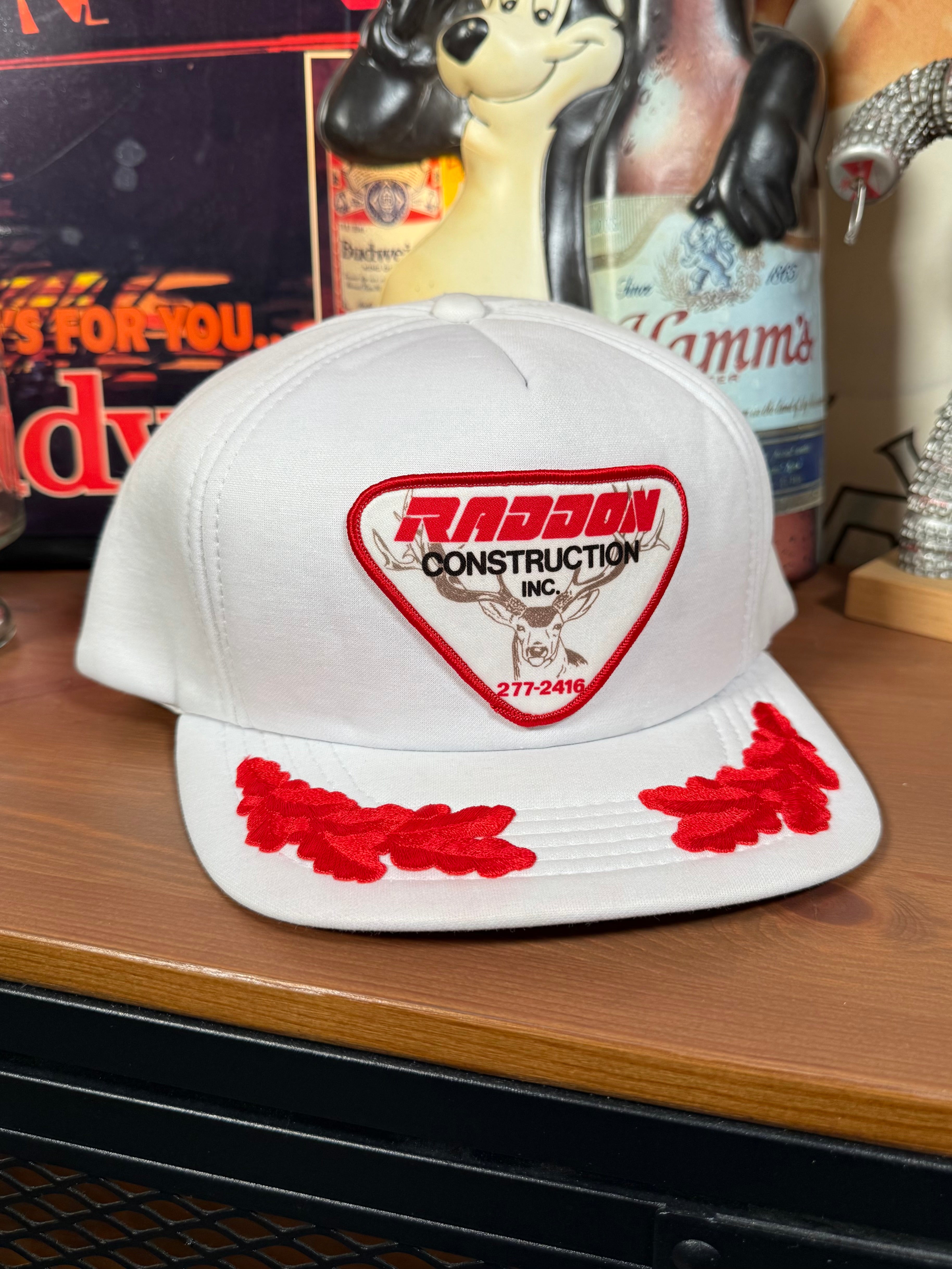 Vintage Raddon Construction Patch Trucker Hat