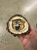 Vintage Cougar Head Horn Belt Buckle