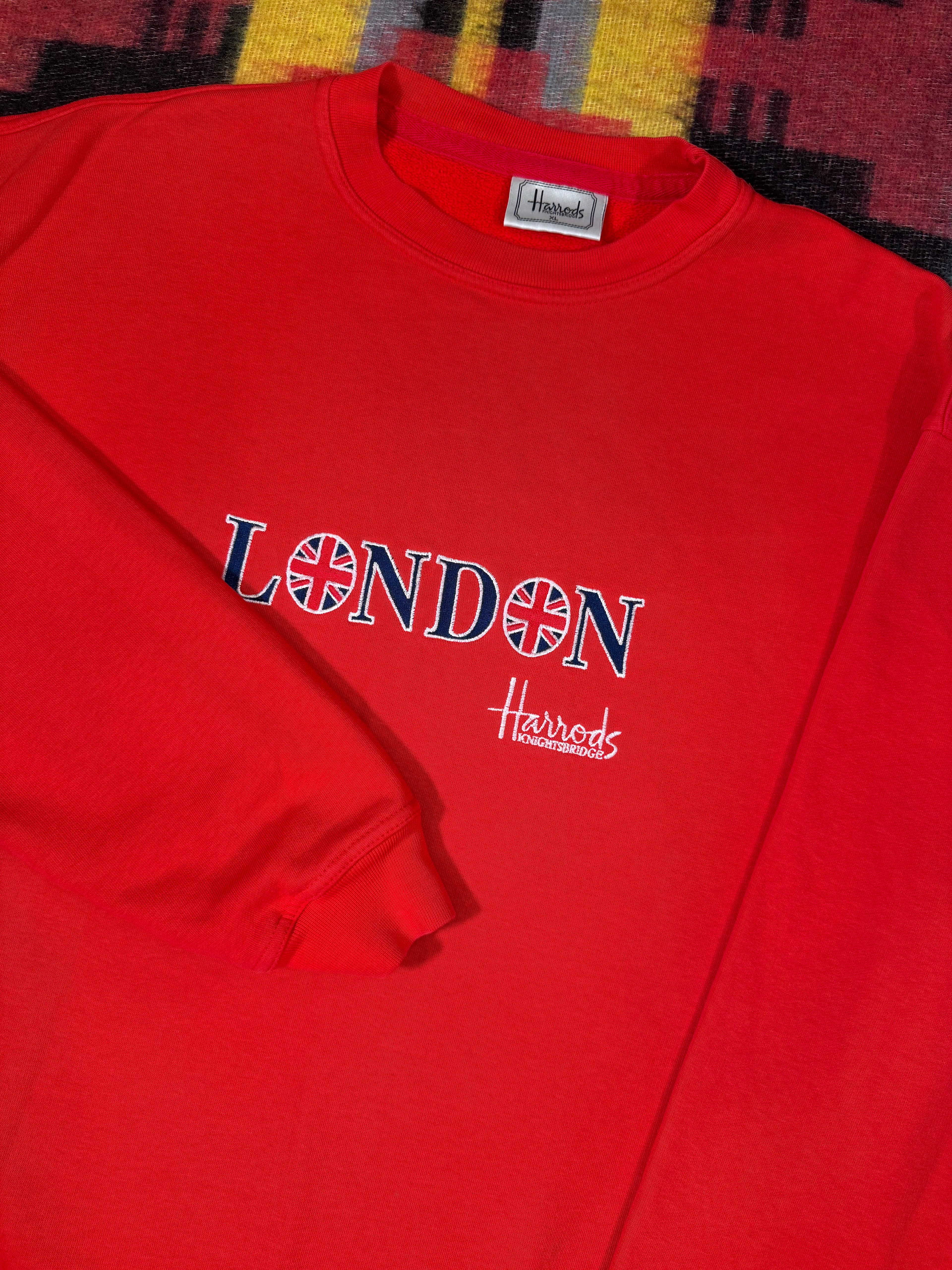 Vintage Harrods London Embroidered Crewneck (XL)