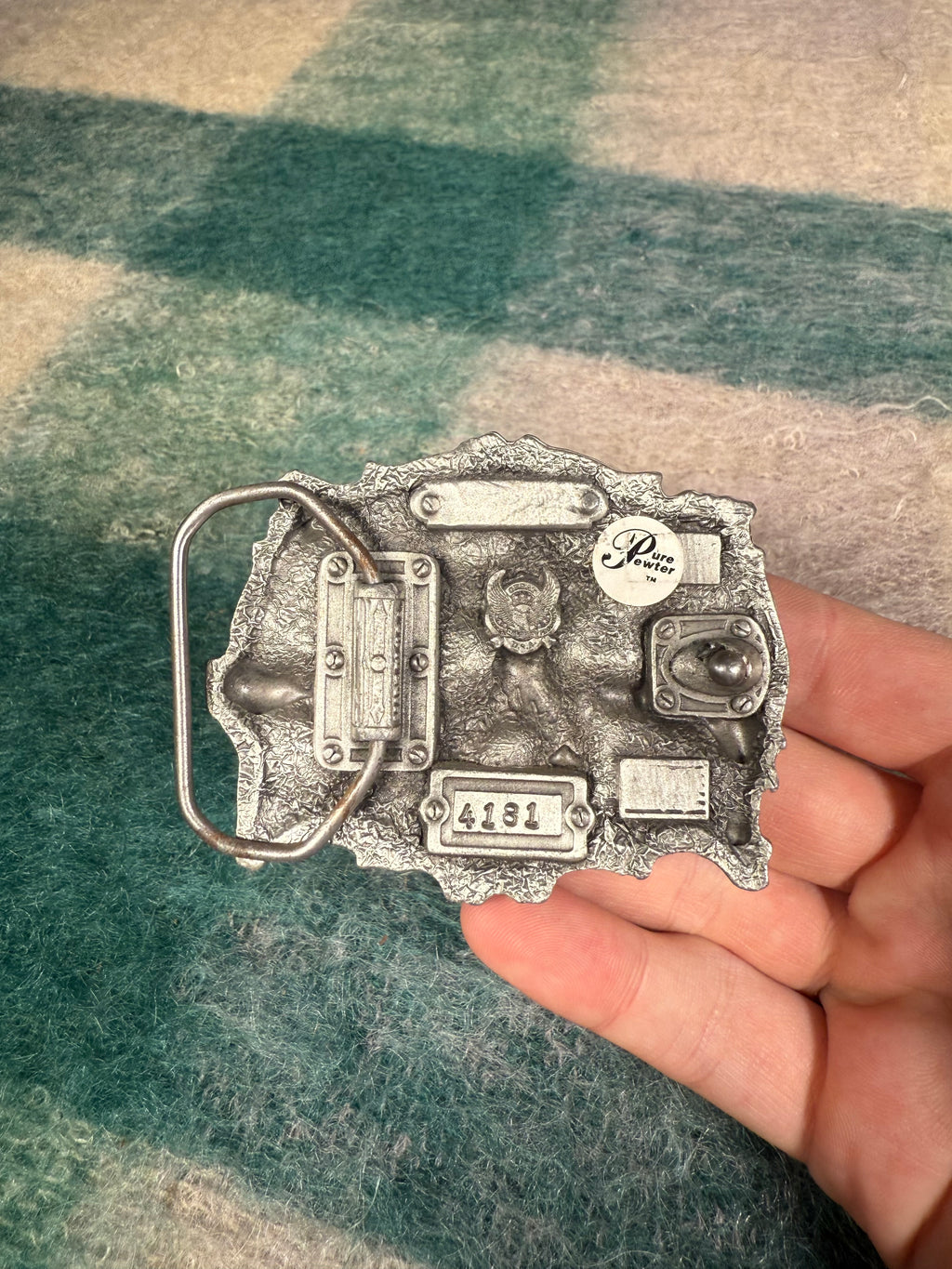 Vintage Id Rather Be Hunting Belt Buckle
