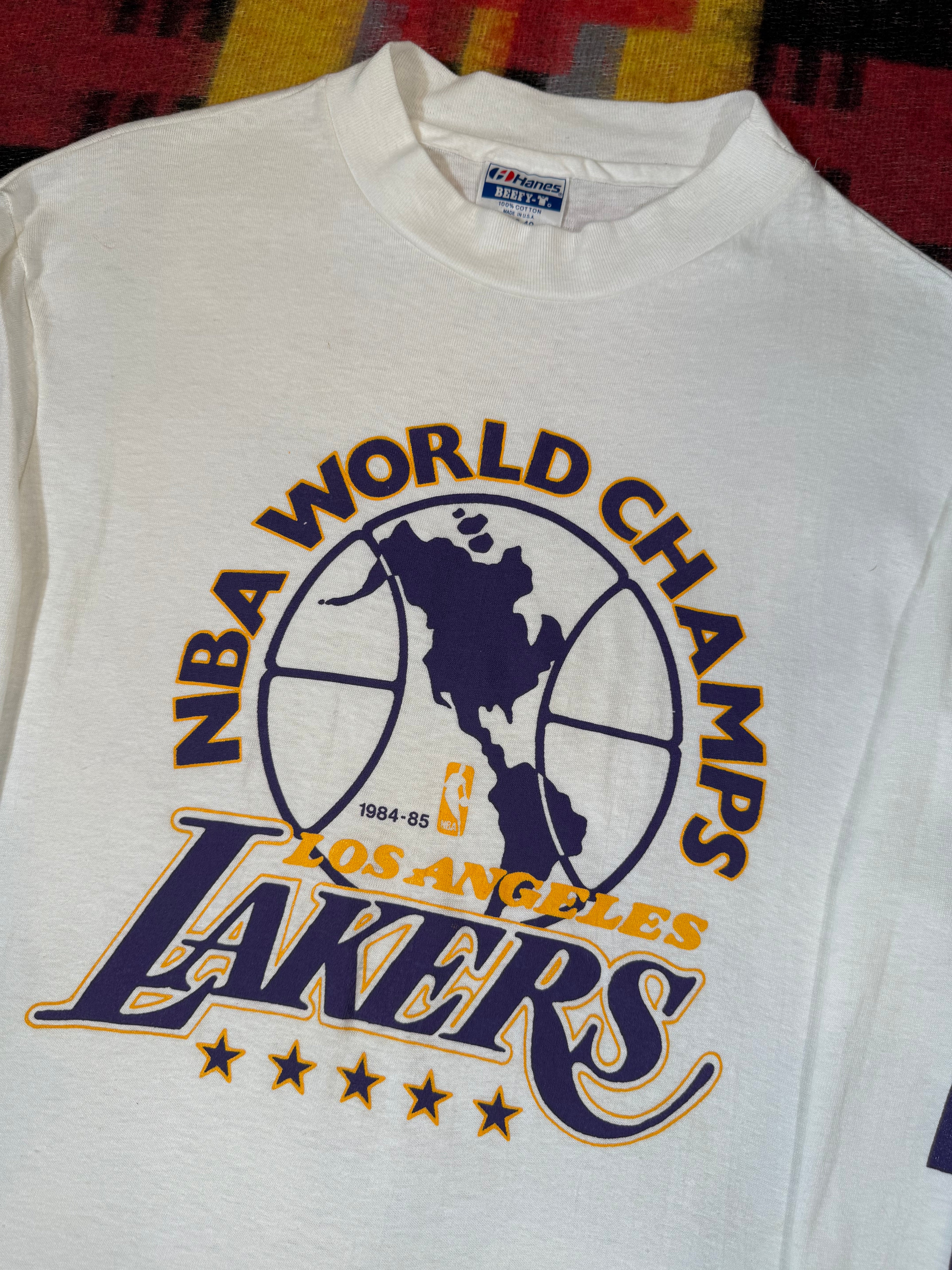 Vintage 1985 Los Angeles Lakers World Champs Longsleeve (S)