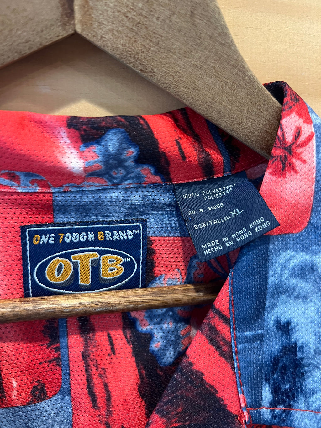 Vintage OTB Nature Print Button Up Shirt (XL)