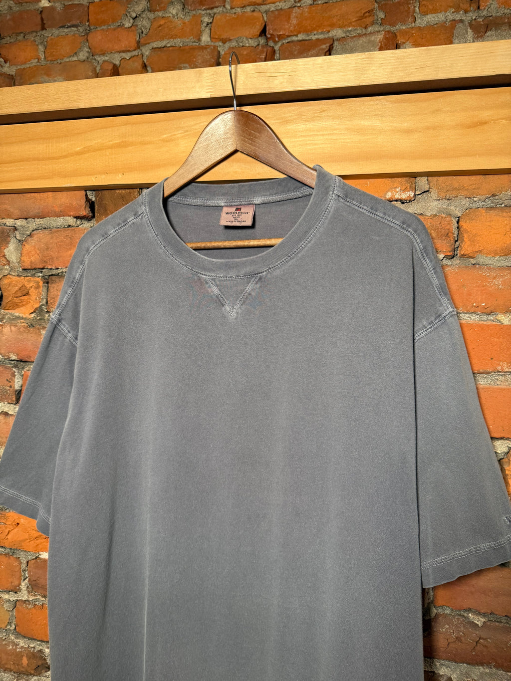 Vintage Woolrich Heavyweight Blue/Gray Dyed Tee (2XL)