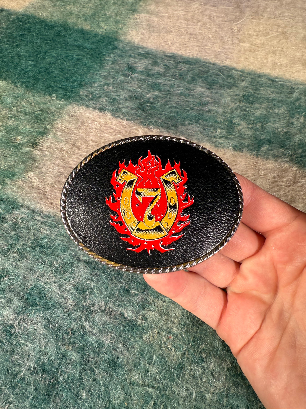 Vintage Lucky 7 Belt Buckle