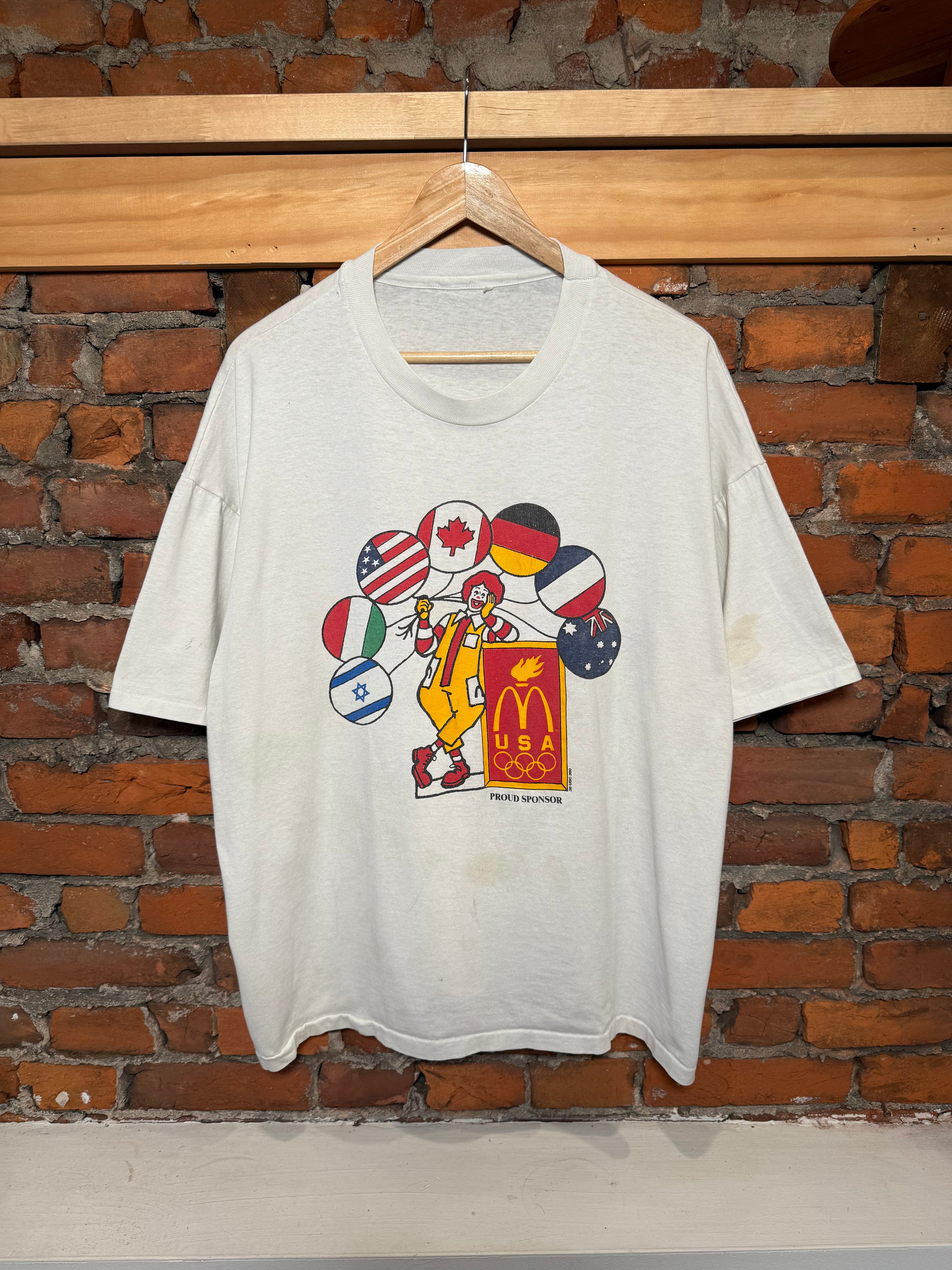 Vintage 90s McDonald’s Olympics Ronald McDonald Tee (Boxy XL)