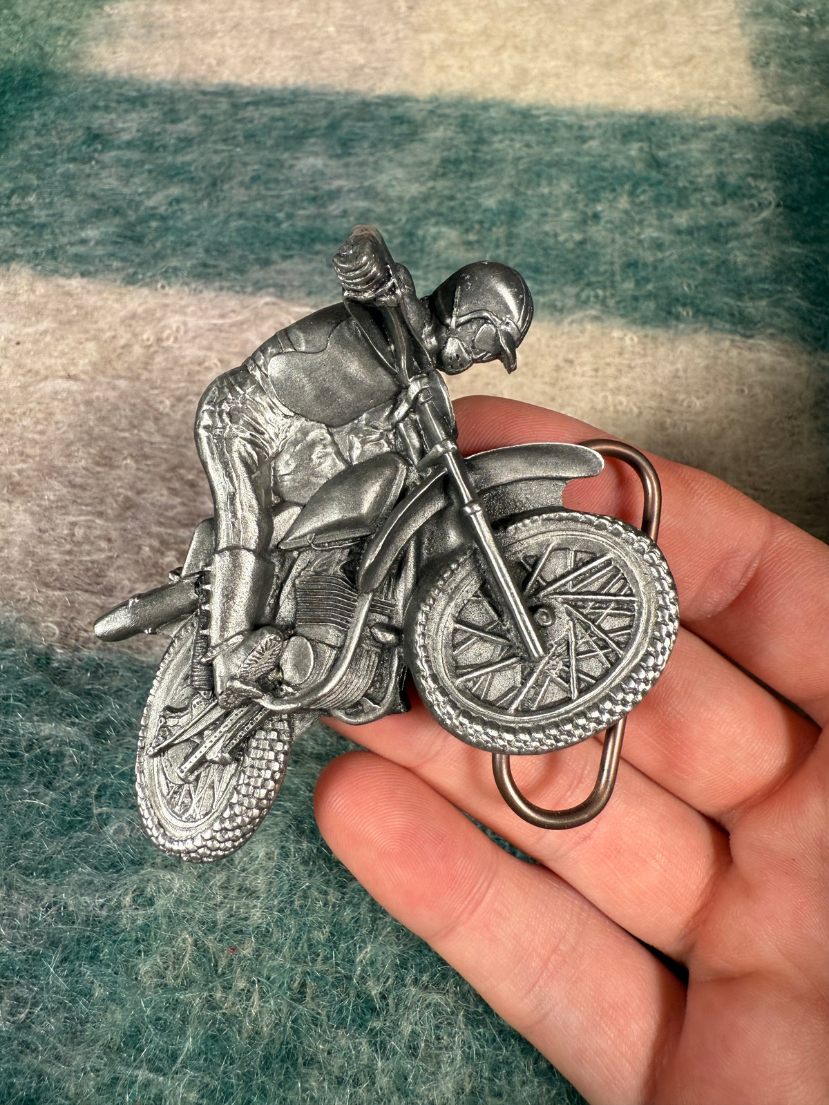 Vintage Dirt Bike 3D Belt Buckle