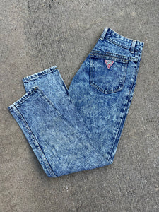 Vintage Women’s Acid Wash Guess Jeans (28x27)