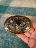Vintage Silver and Gold Belt Buckle