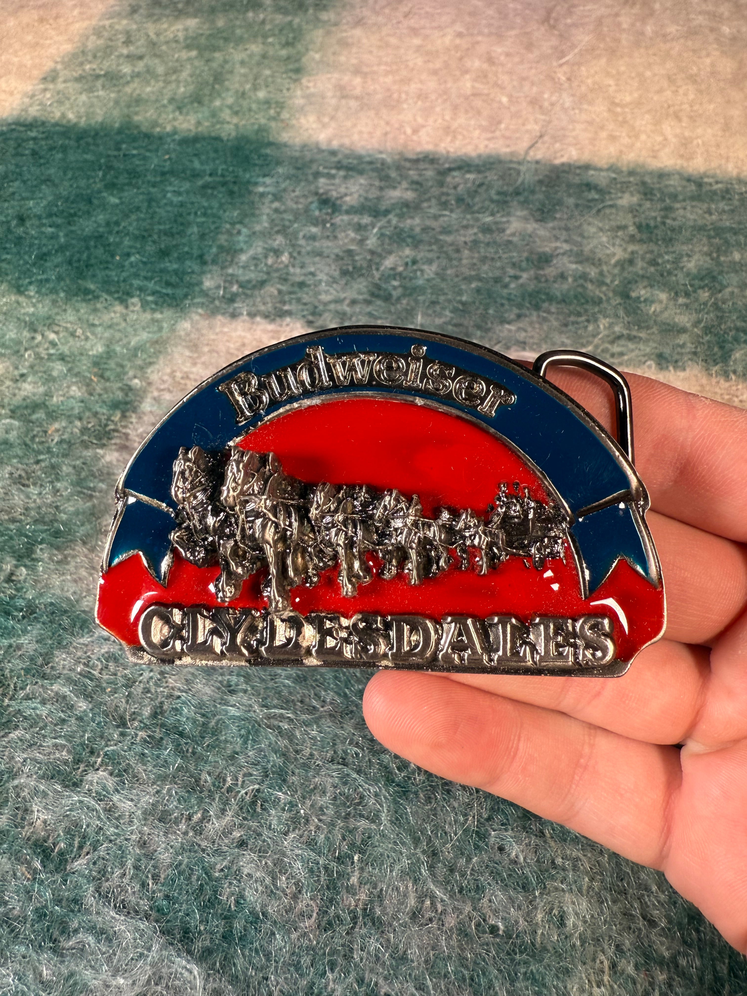 Vintage Budweiser Clydesdales Belt Buckle