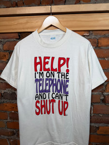 Vintage 1992 Help I’m on the Telephone and I Can’t Shut Up T-Shirt(M/L)
