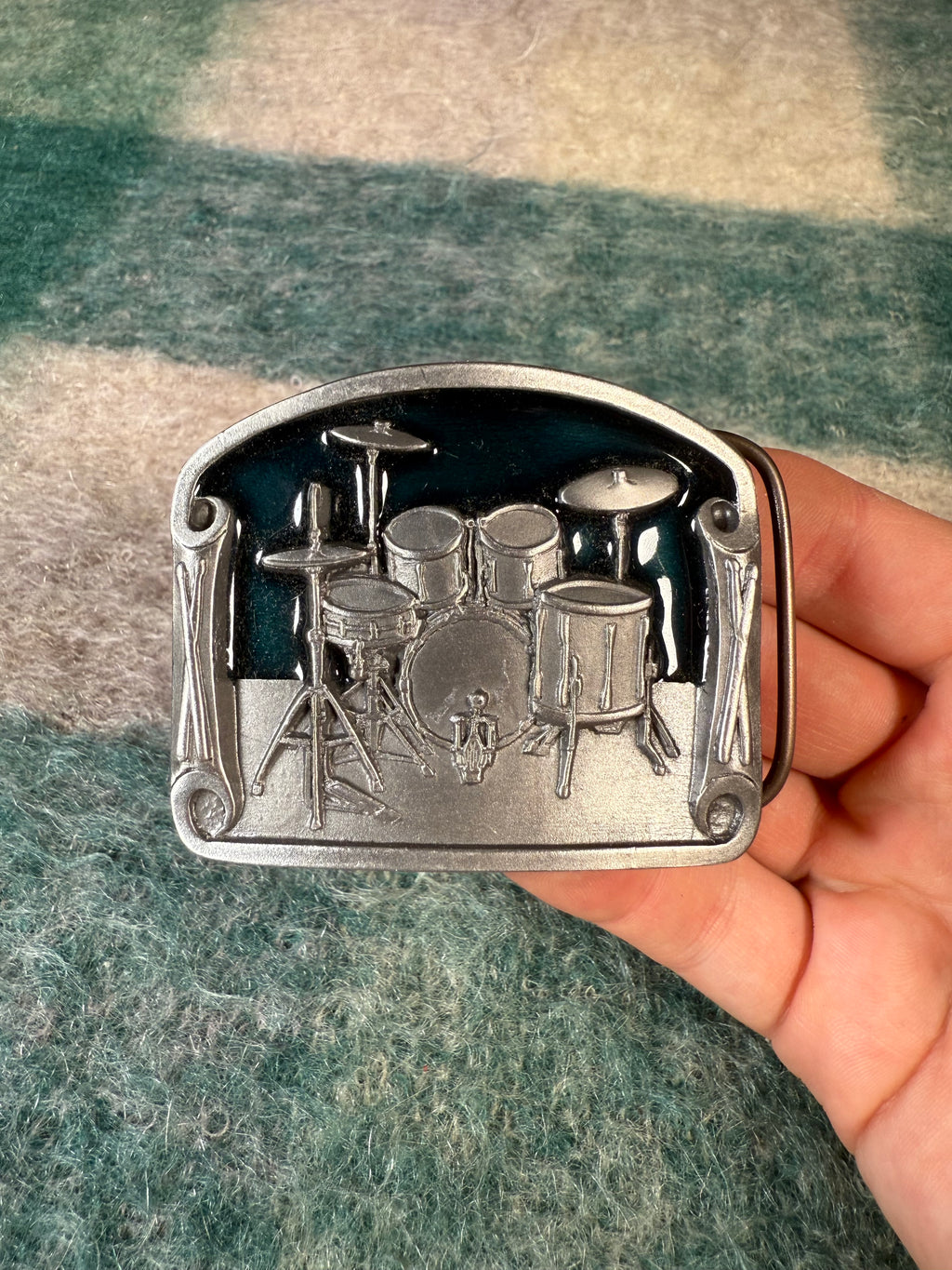 Vintage Drum Set Belt Buckle
