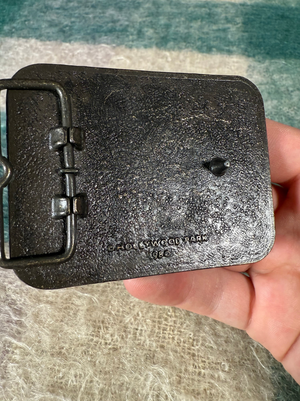 Vintage 1980 Hollywood Park Walk of Fame Horse Belt Buckle