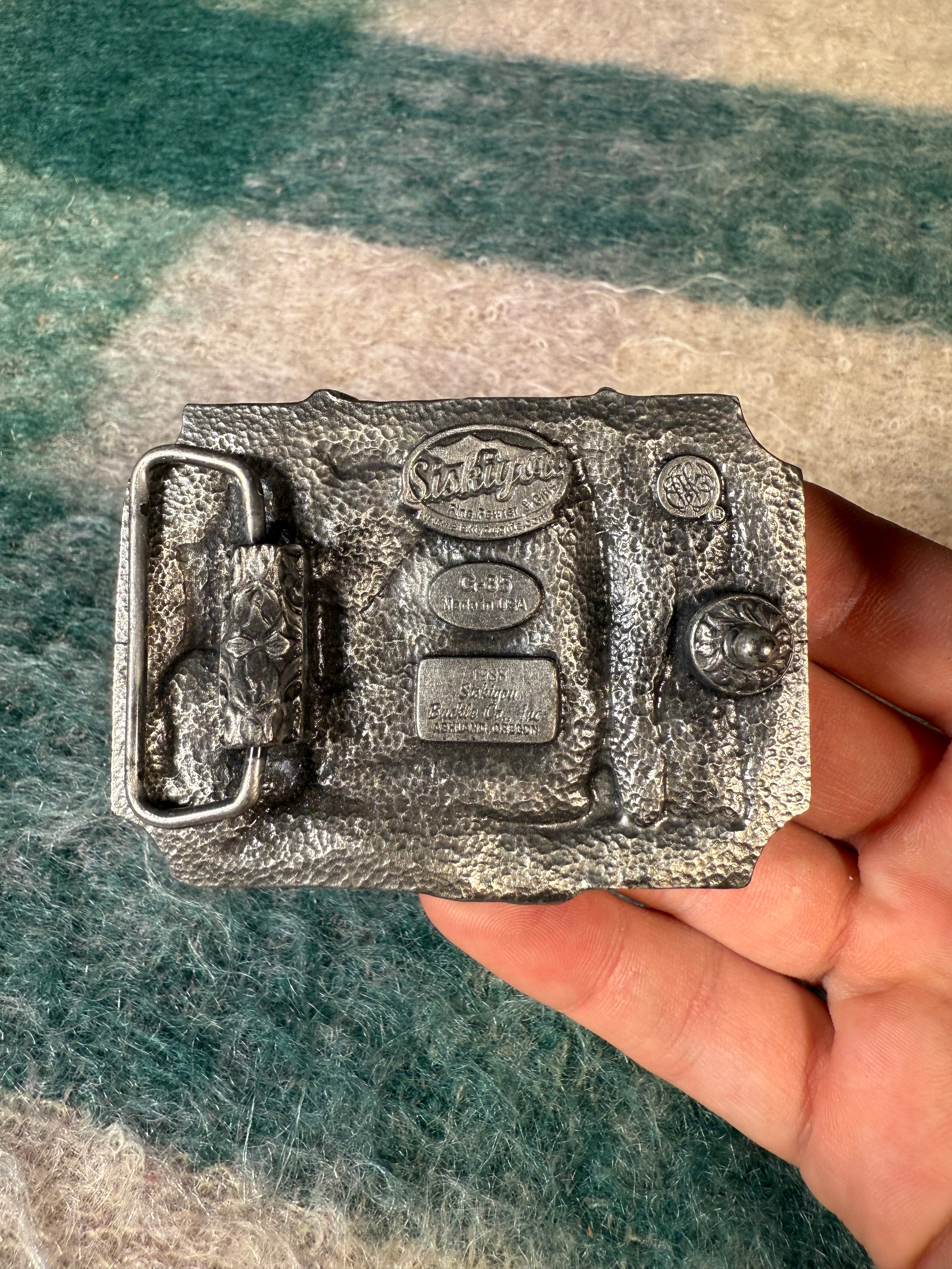 Vintage Lighthouse and Seashore Belt Buckle