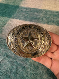 Vintage 2000s State of Texas Star Belt Buckle