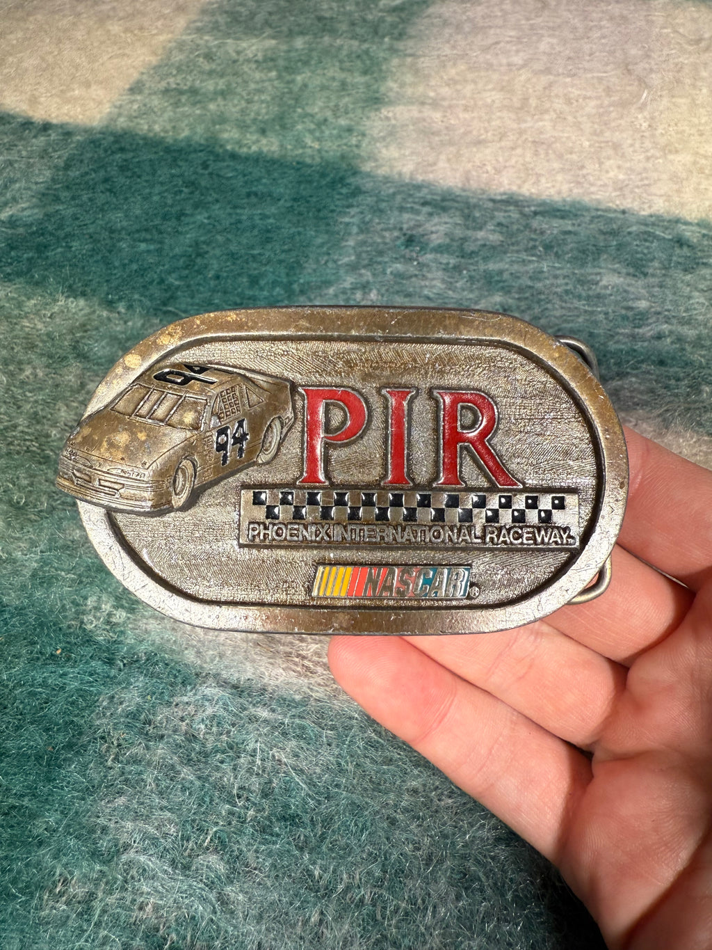 Vintage Phoenix International Raceway Nascar Belt Buckle