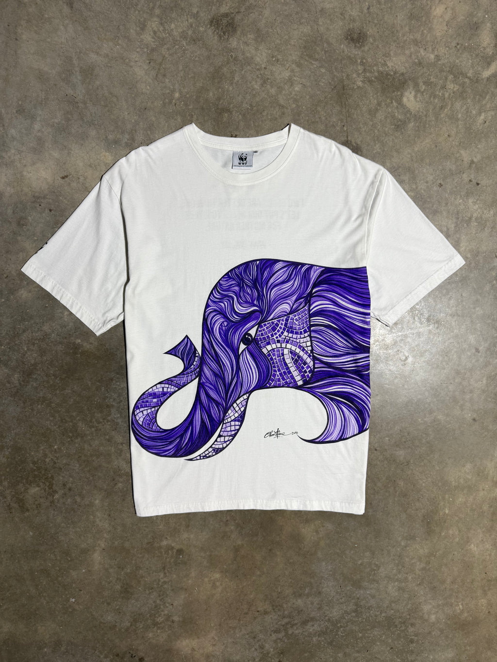 Vintage World Wildlife Fund Double Sided Elephant Tee (XL)