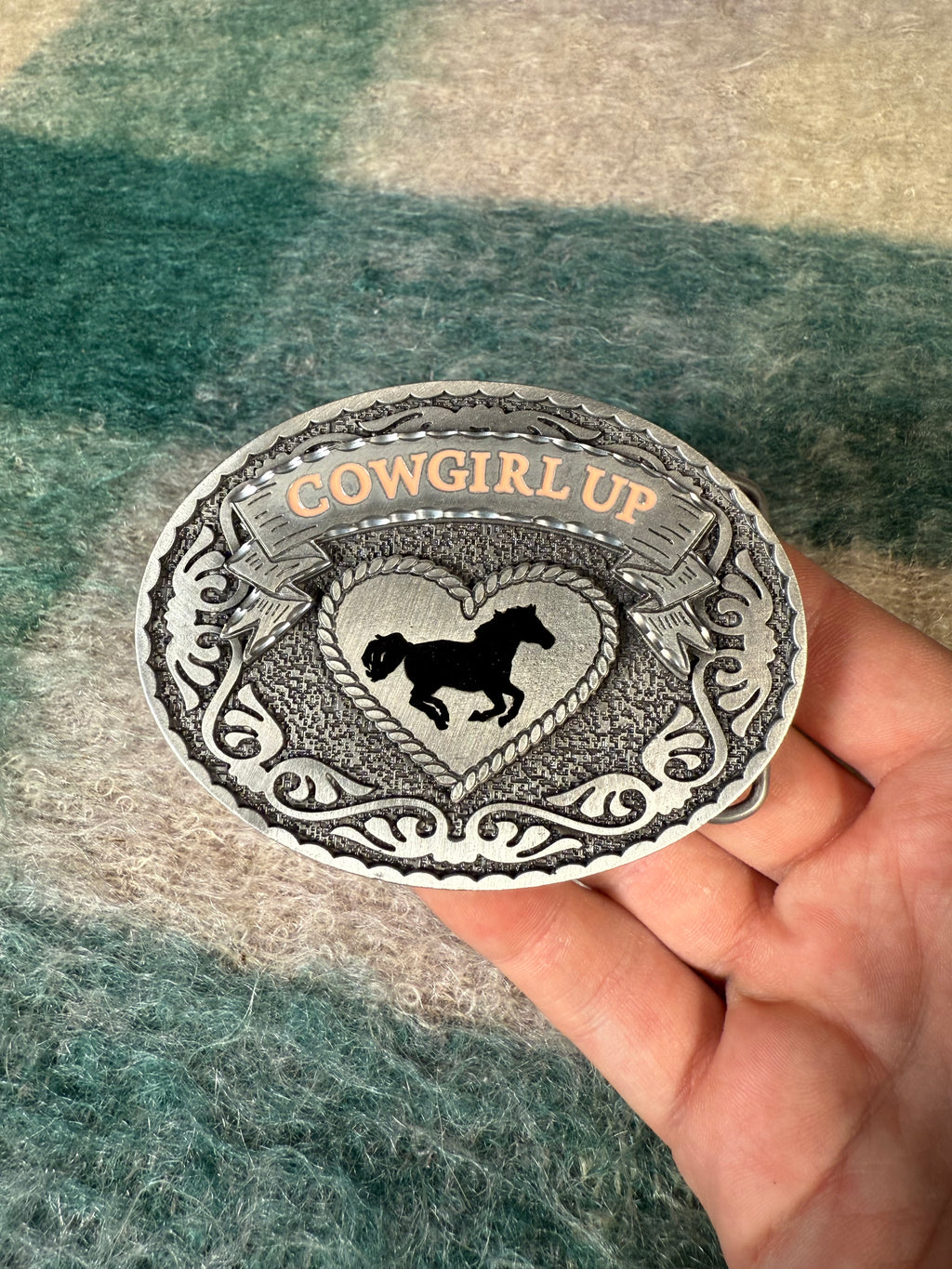 2000s Cowgirl Up Belt Buckle