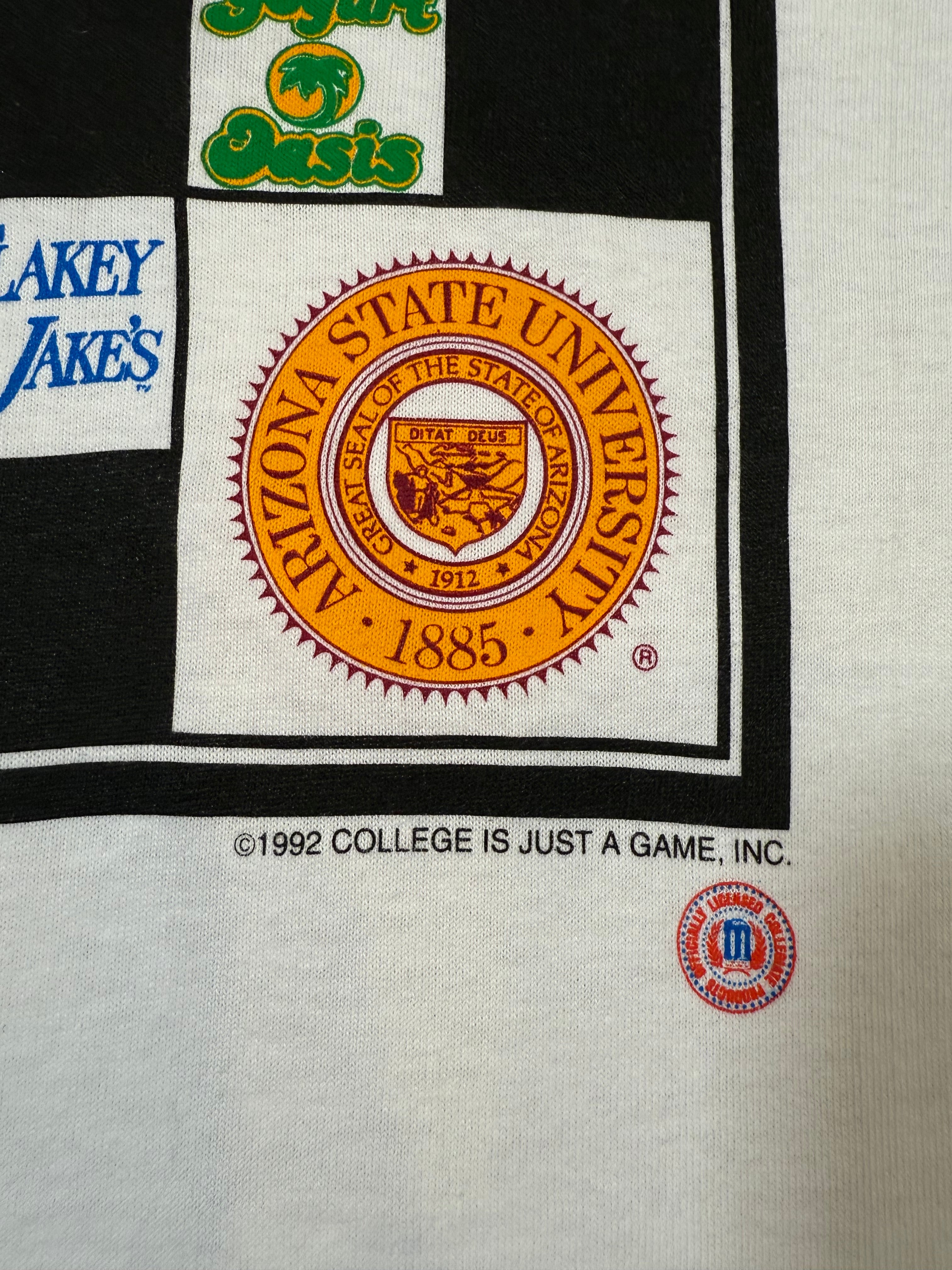 Vintage 1992 Arizona State Checker Board Locations Tee (XL)