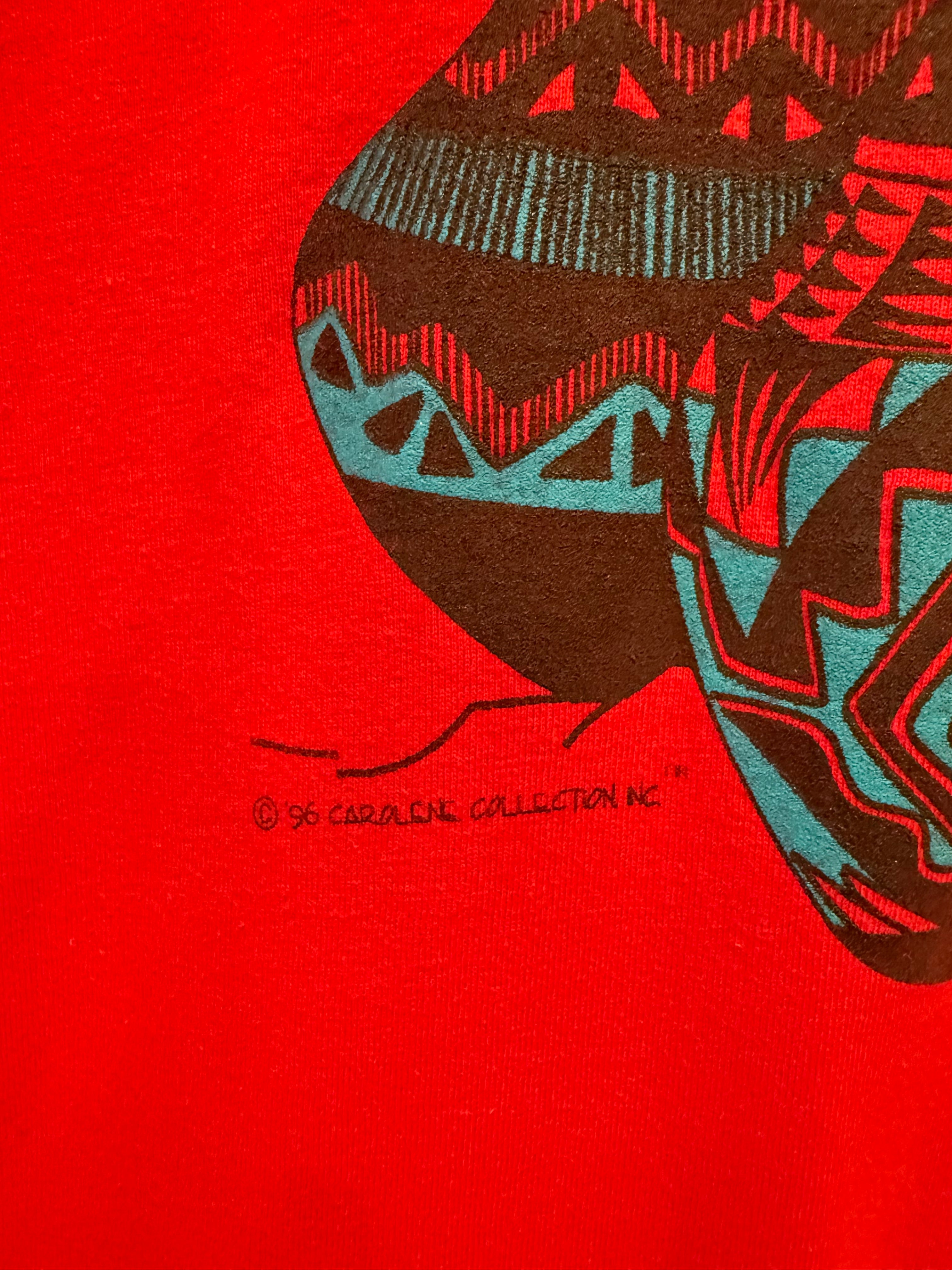Vintage 1996 Native American Pottery Mock Neck Longsleeve (XXL)