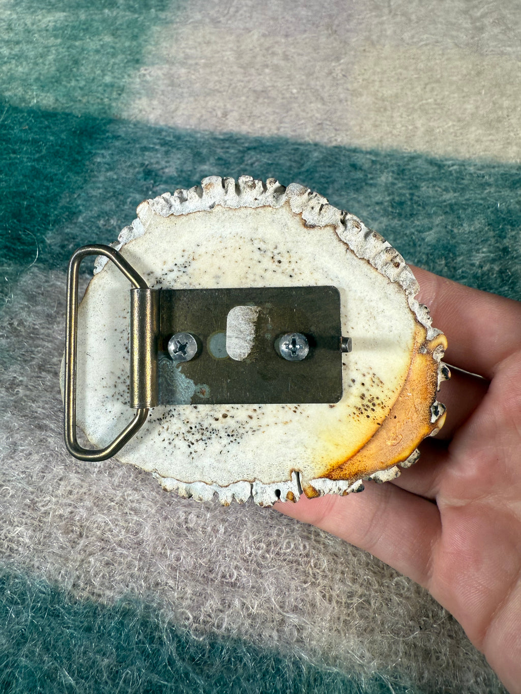 Vintage 3D Eagle Wooden Belt Buckle