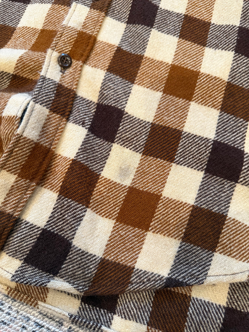 Vintage Woolrich Brown Flannel Shirt (L)