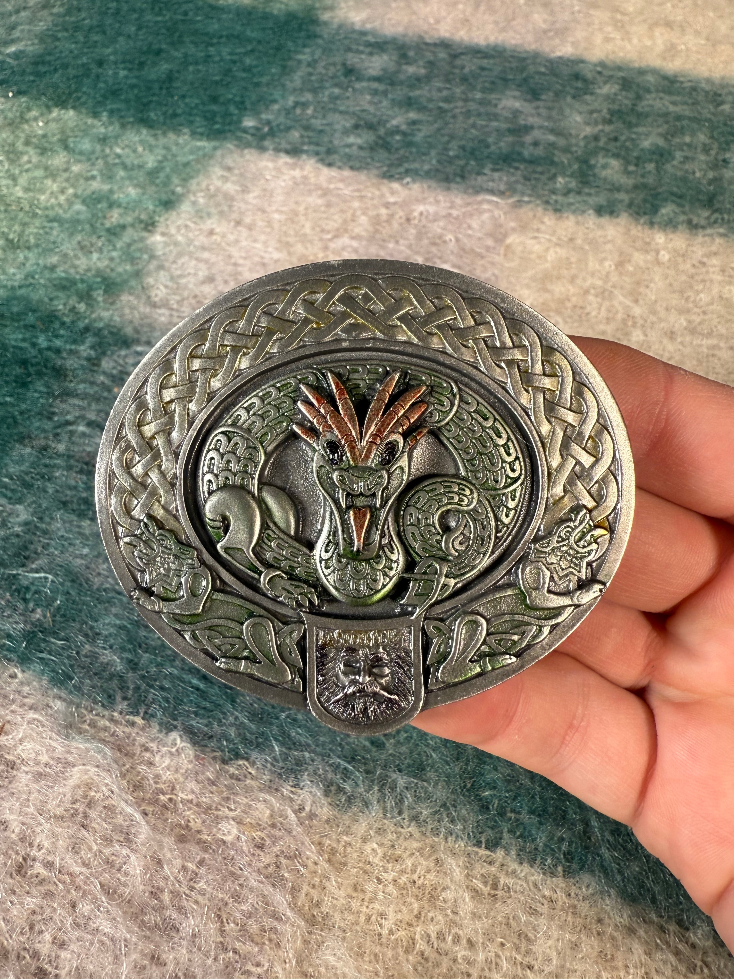 Vintage 1995 Dragon Belt Buckle