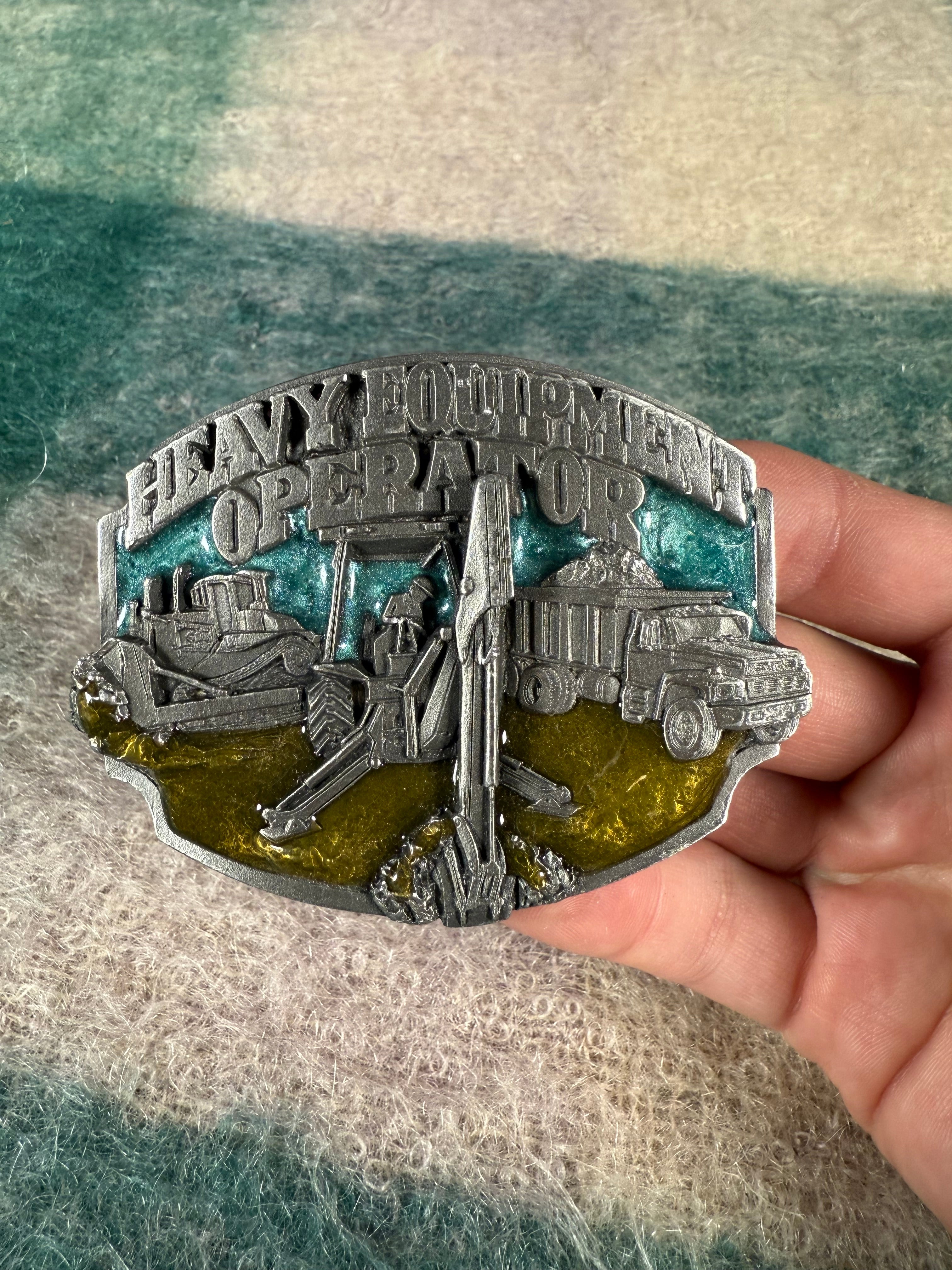 Vintage Heavy Equipment Operator Belt Buckle