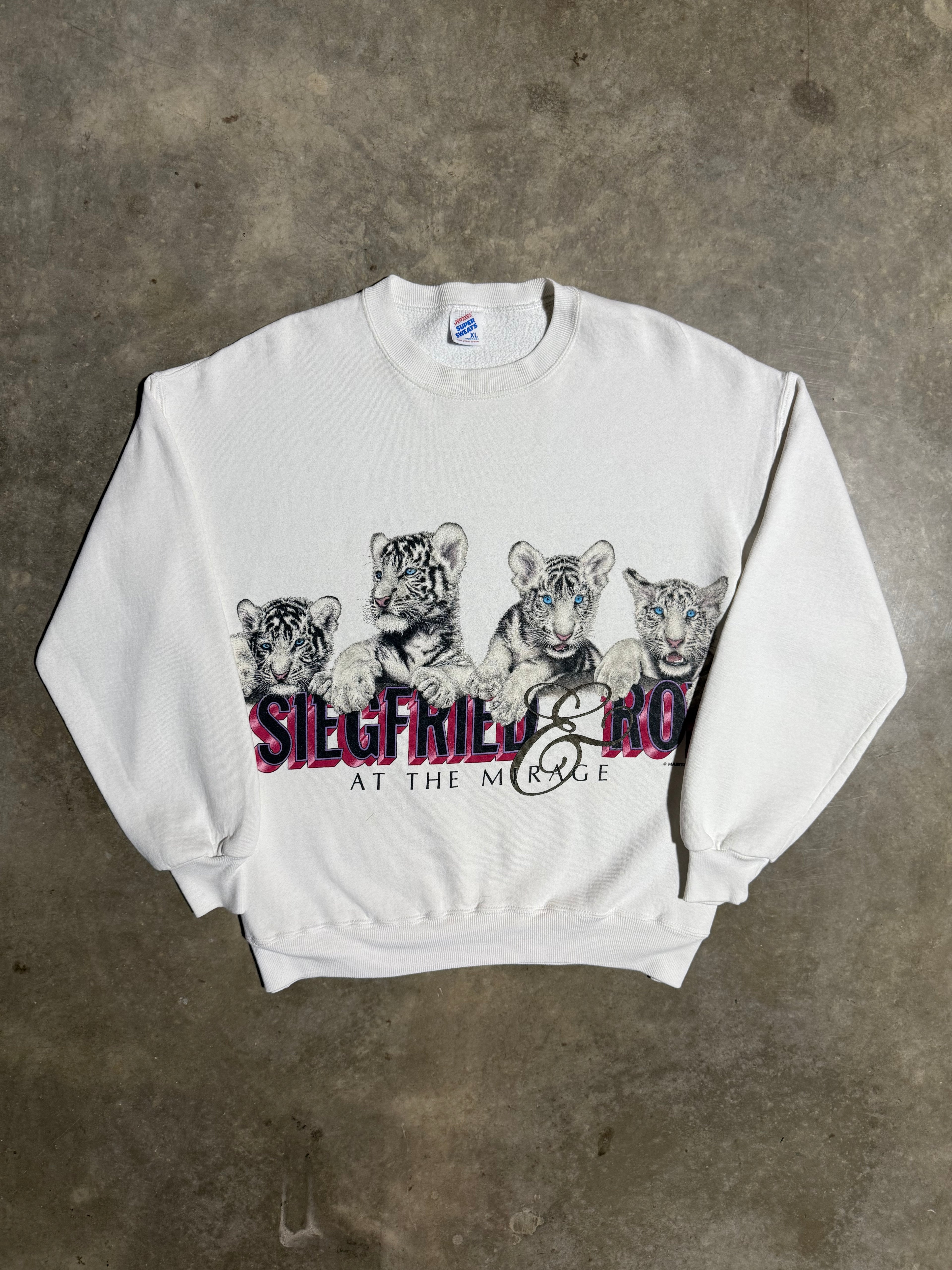 Vintage Siegfried and Roy Double Sided Tiger Crewneck (XL)