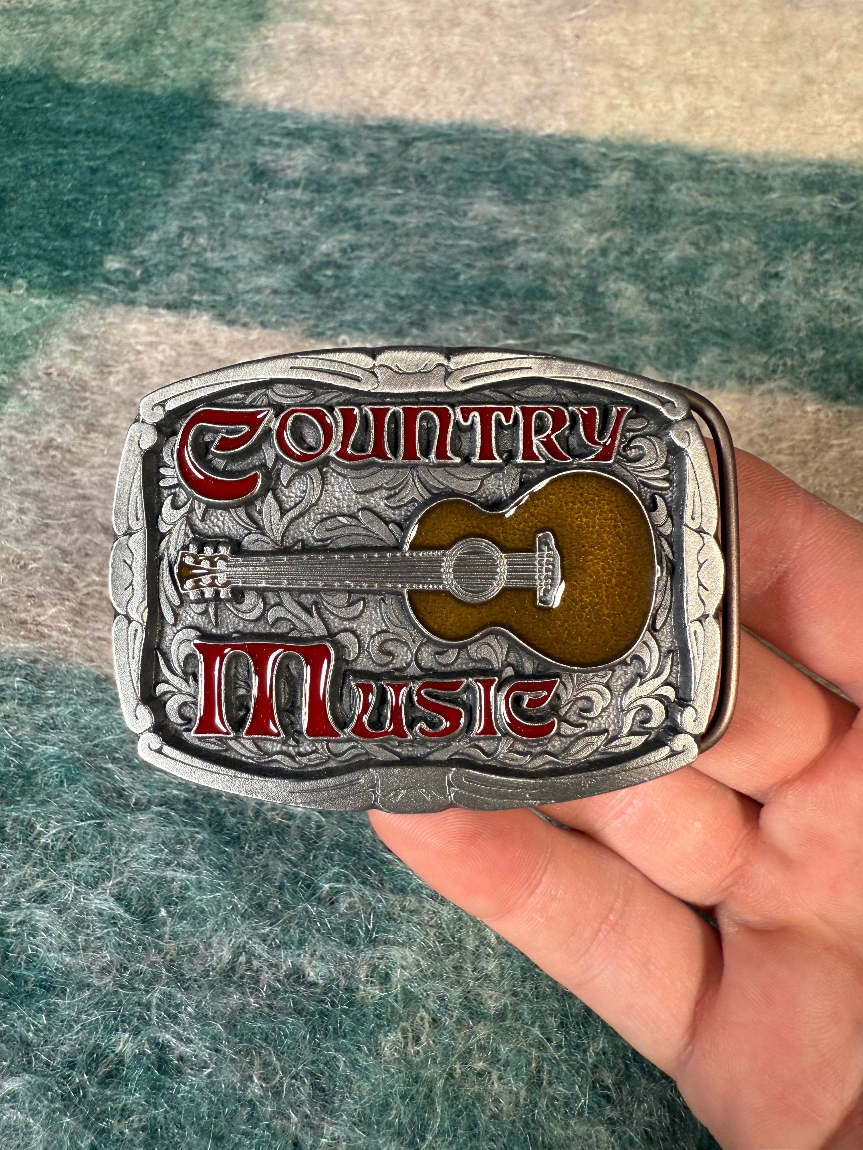 Vintage Country Music Belt Buckle