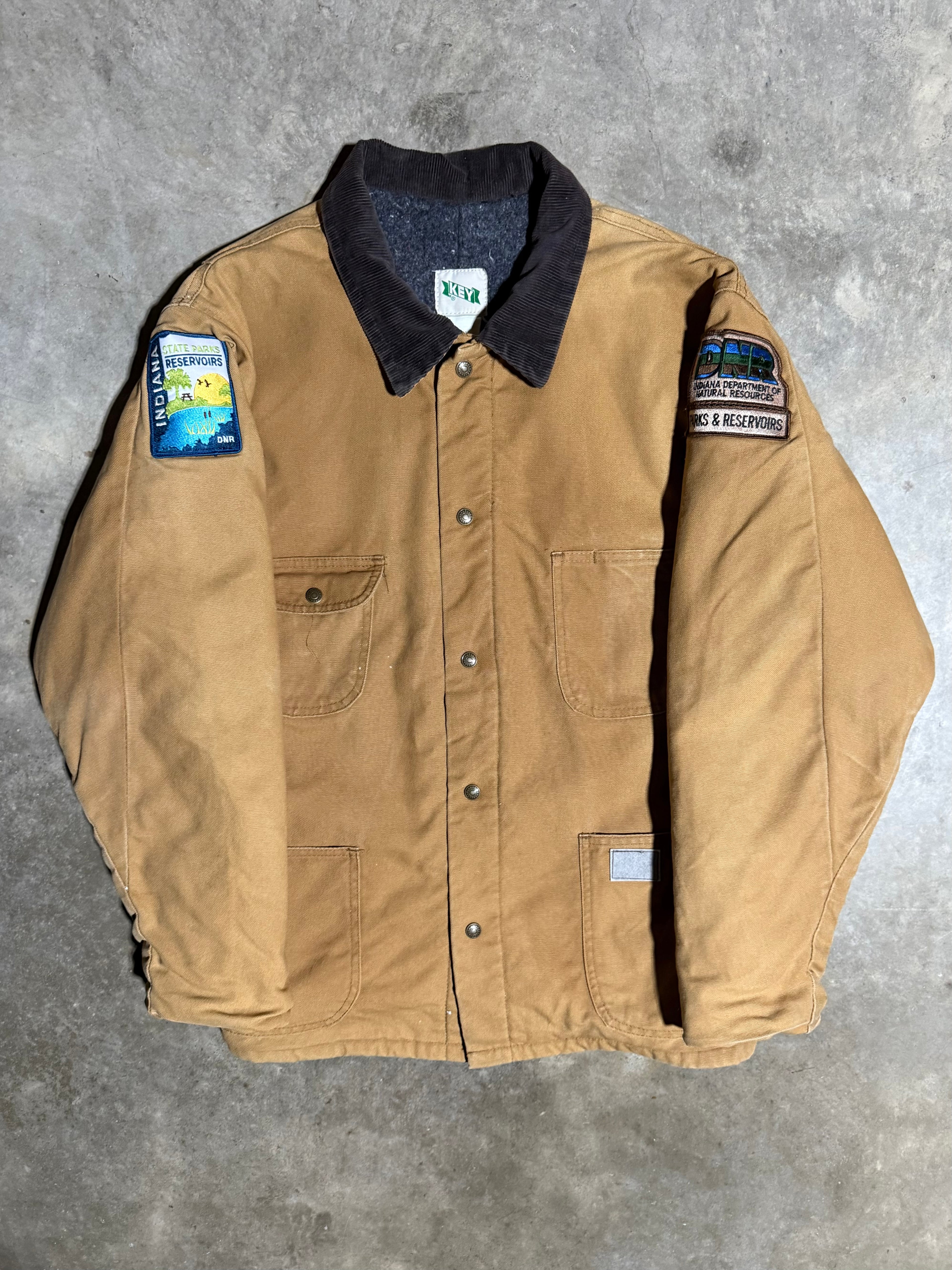 Vintage Indiana Department of Natural Resources Blanket Lined Chore Coat(XL)