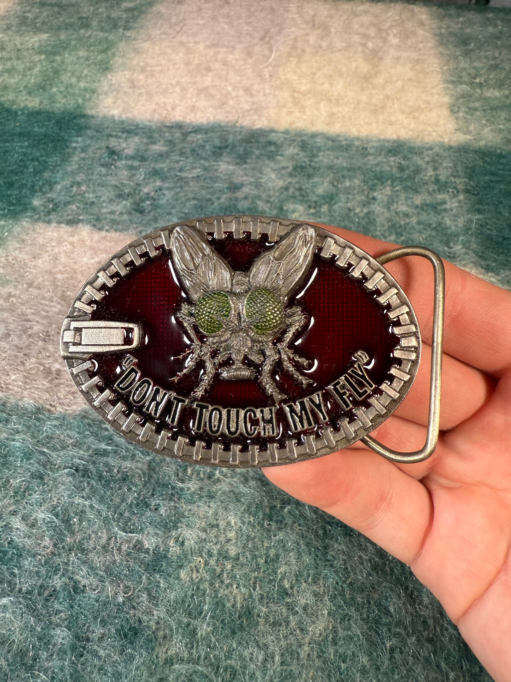 Vintage Don’t Touch My Fly Belt Buckle