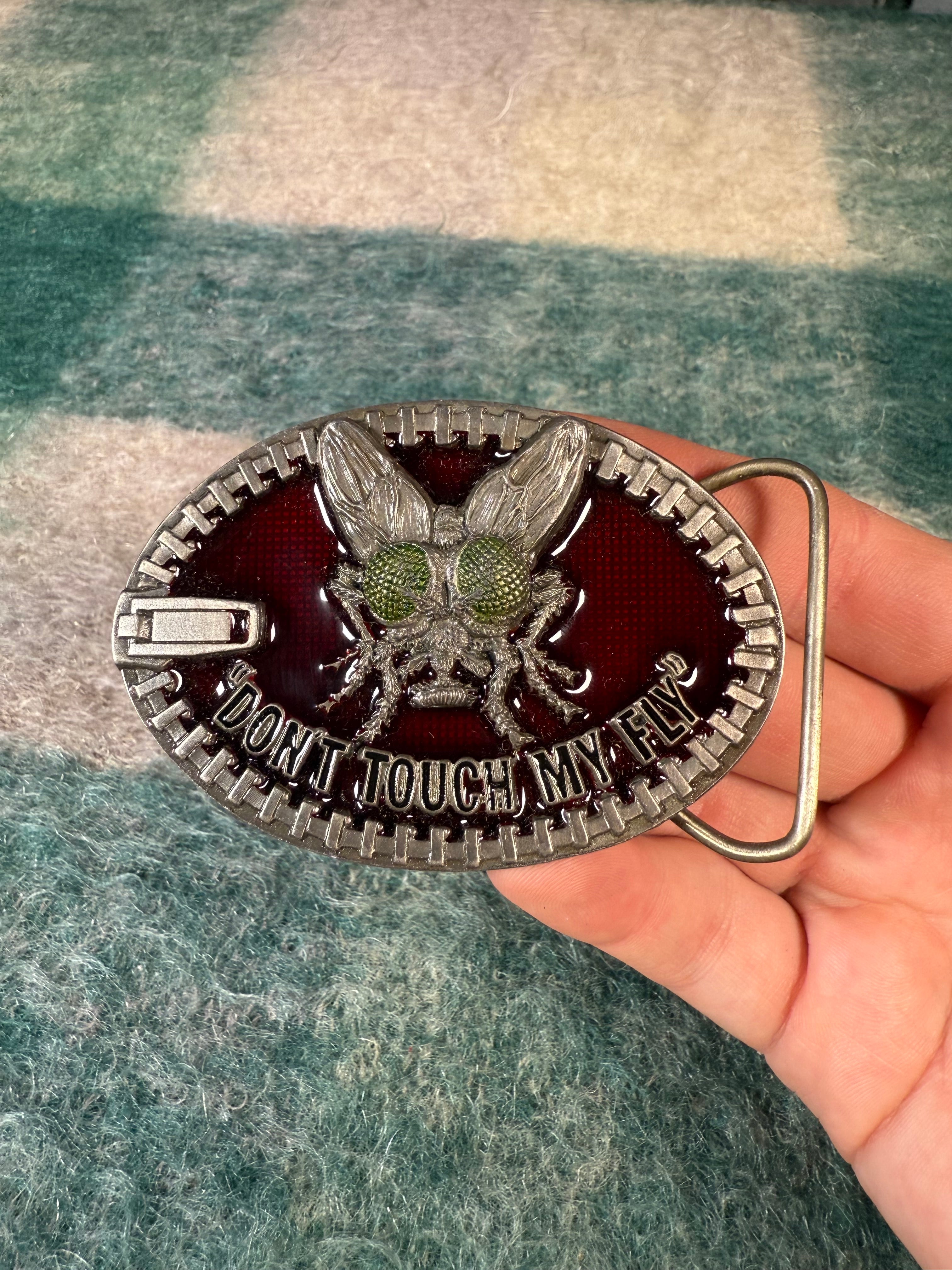 Vintage Don’t Touch My Fly Belt Buckle