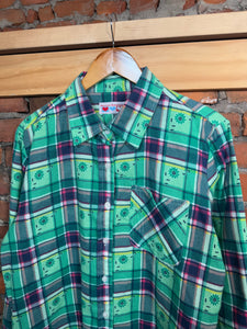 Vintage American Sweetheart Green Flannel Shirt (WL)