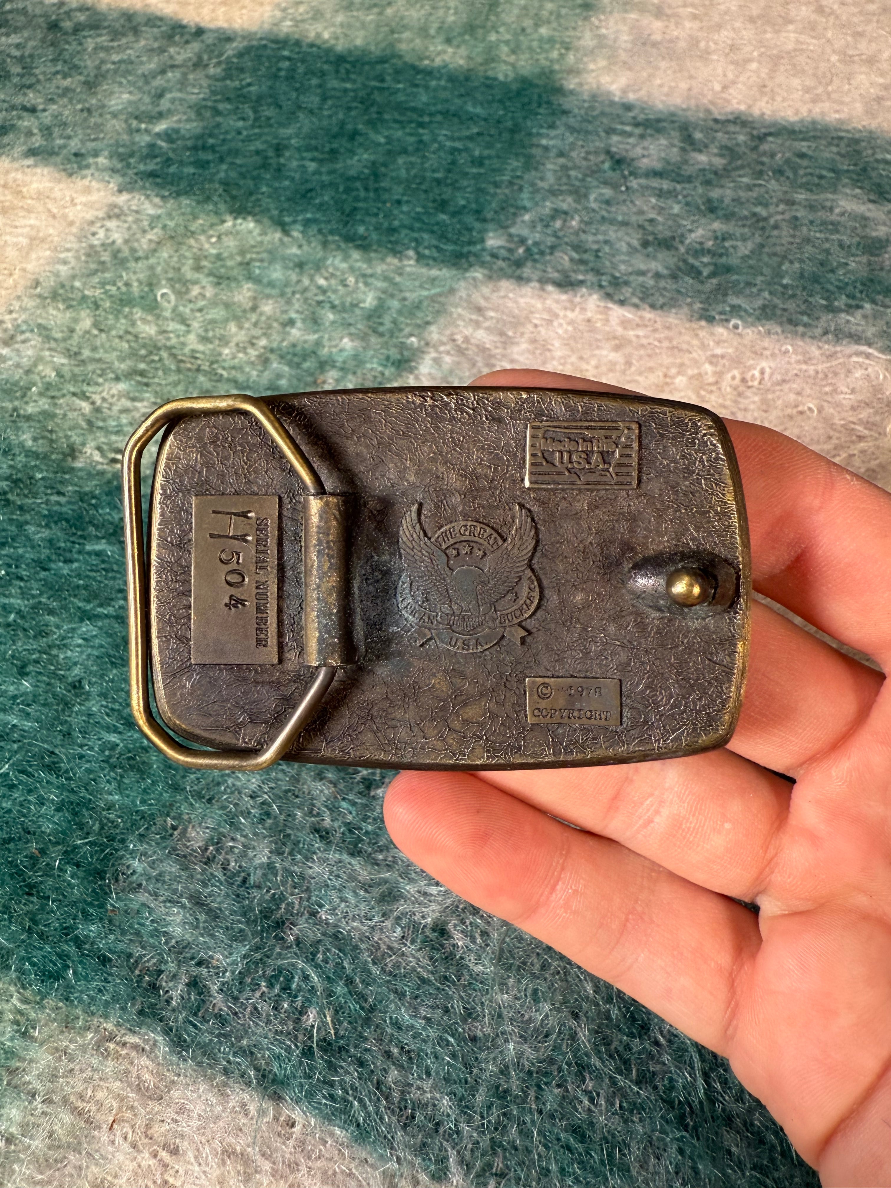 Vintage Flying Bald Eagle Belt Buckle