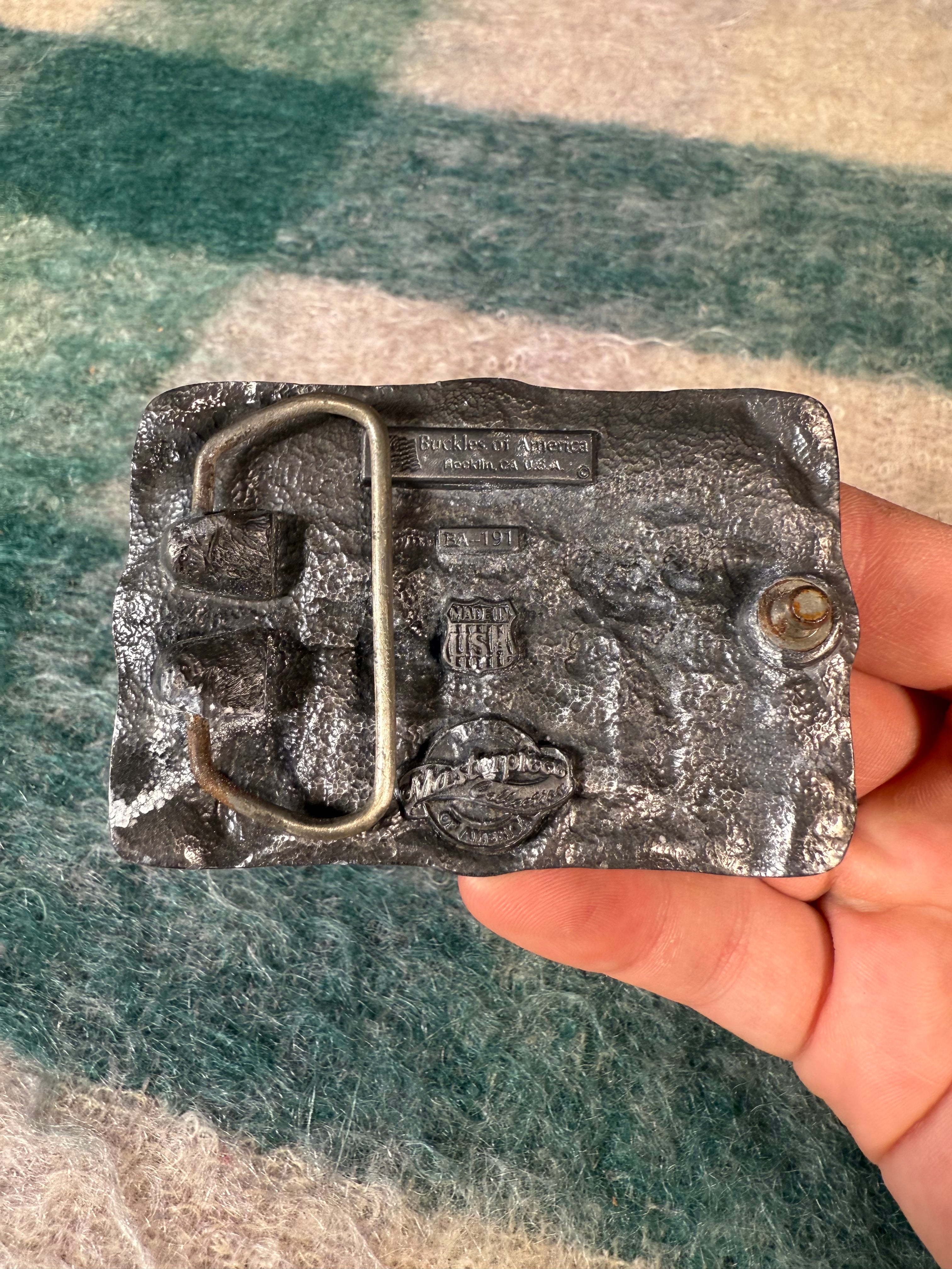 Vintage Nighttime Rams Belt Buckle