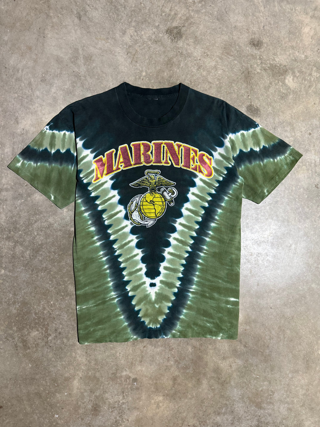 Vintage 90s Marines Tie Dye Shirt (L)