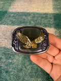 Vintage Mirrored Gold Eagle Belt Buckle