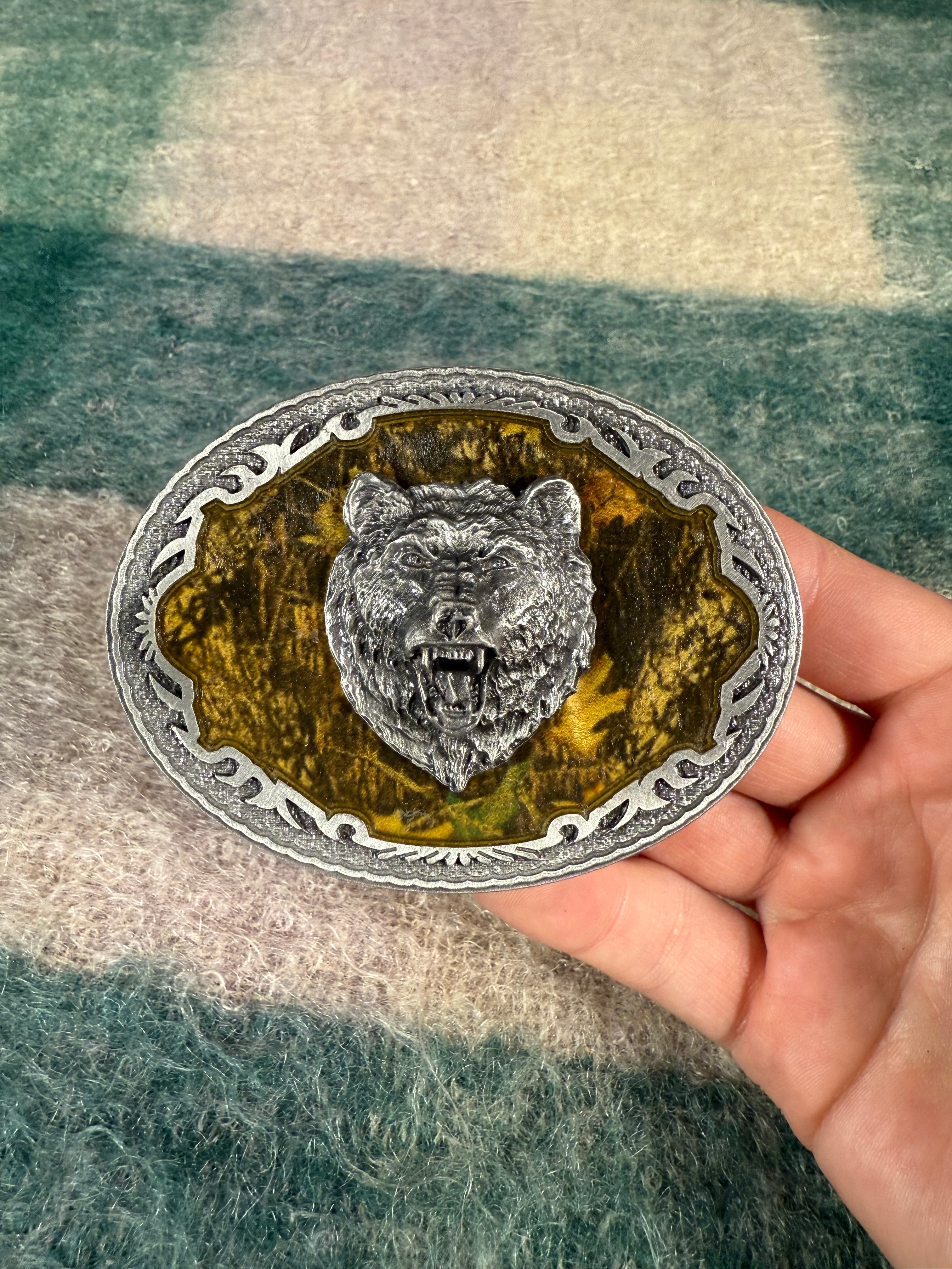 2006 Camo Bear Belt Buckle