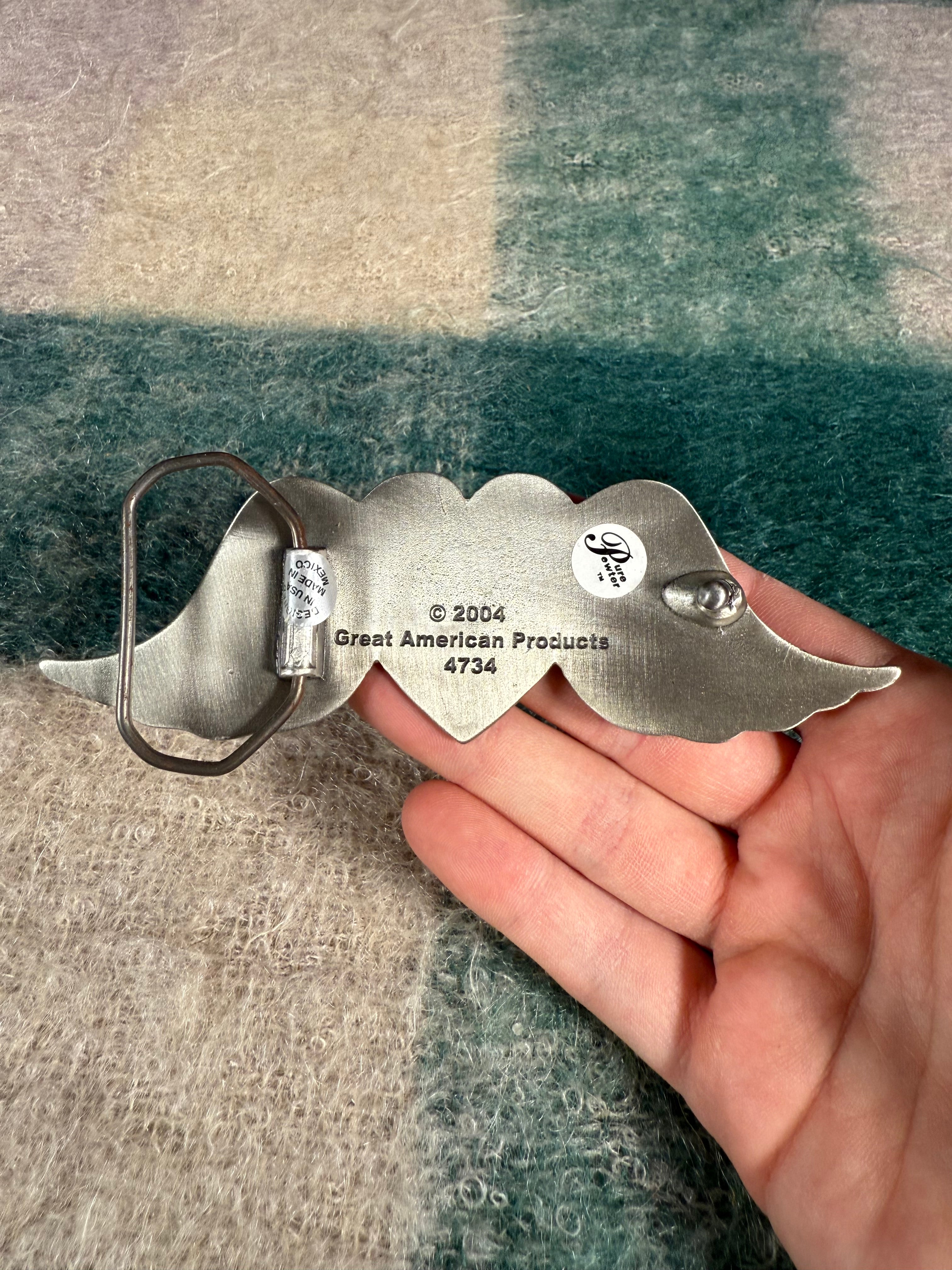 Vintage 2004 Flying Heart Belt Buckle