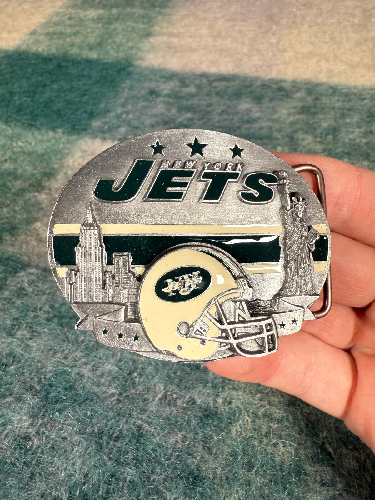 Vintage New York Jets Helmet Belt Buckle